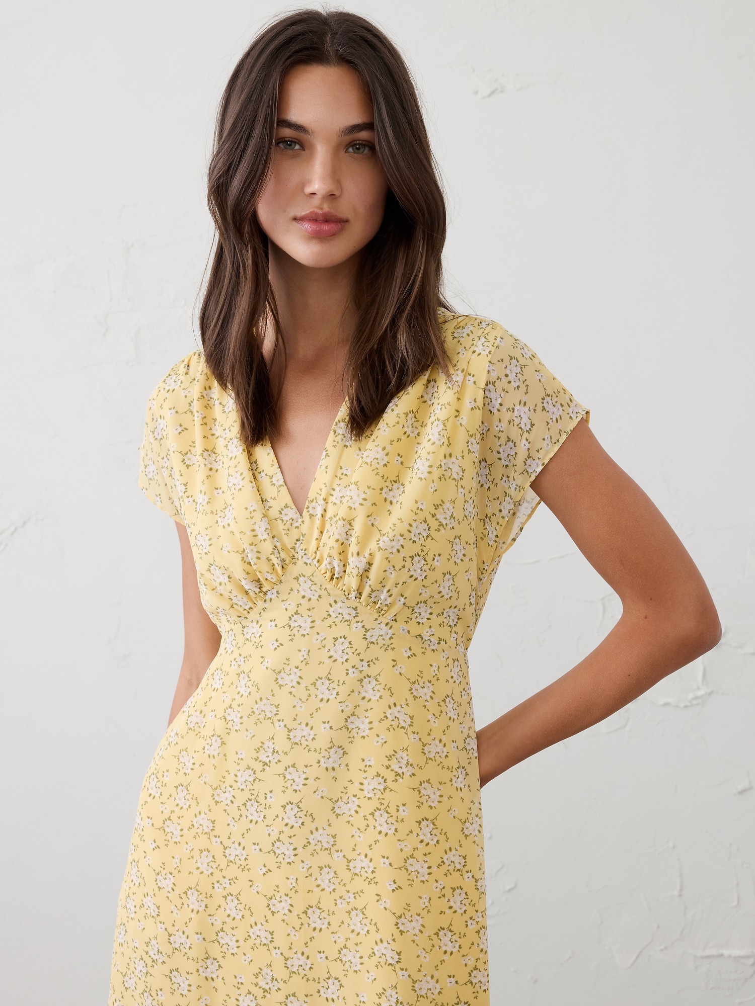 Image number 3 showing, Gathered Empire Midi Dress