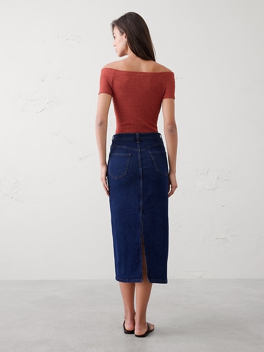 Off-Shoulder Jacquard Crinkle Top | Banana Republic Factory
