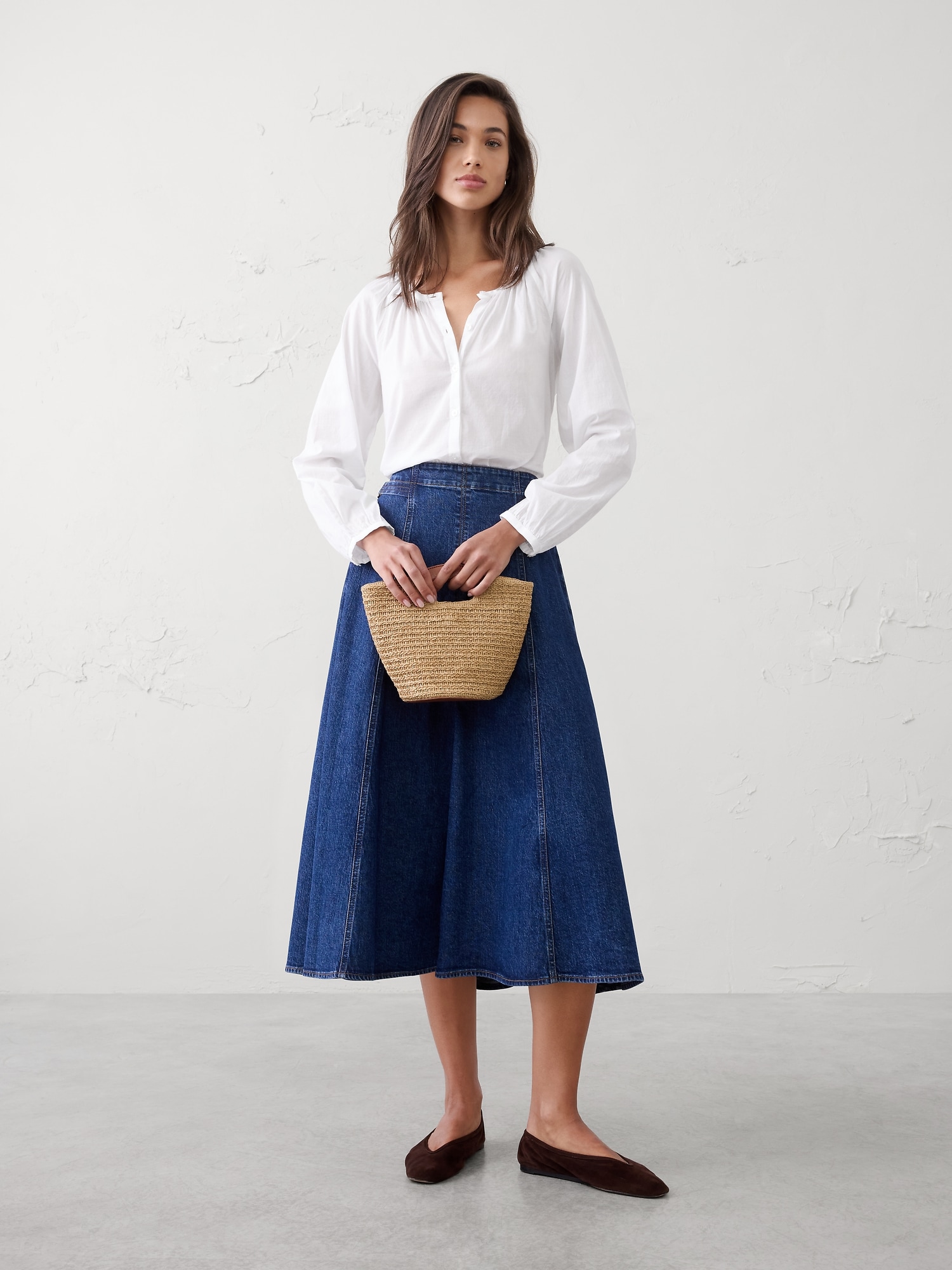 Voile Puff-Sleeve Shirt
