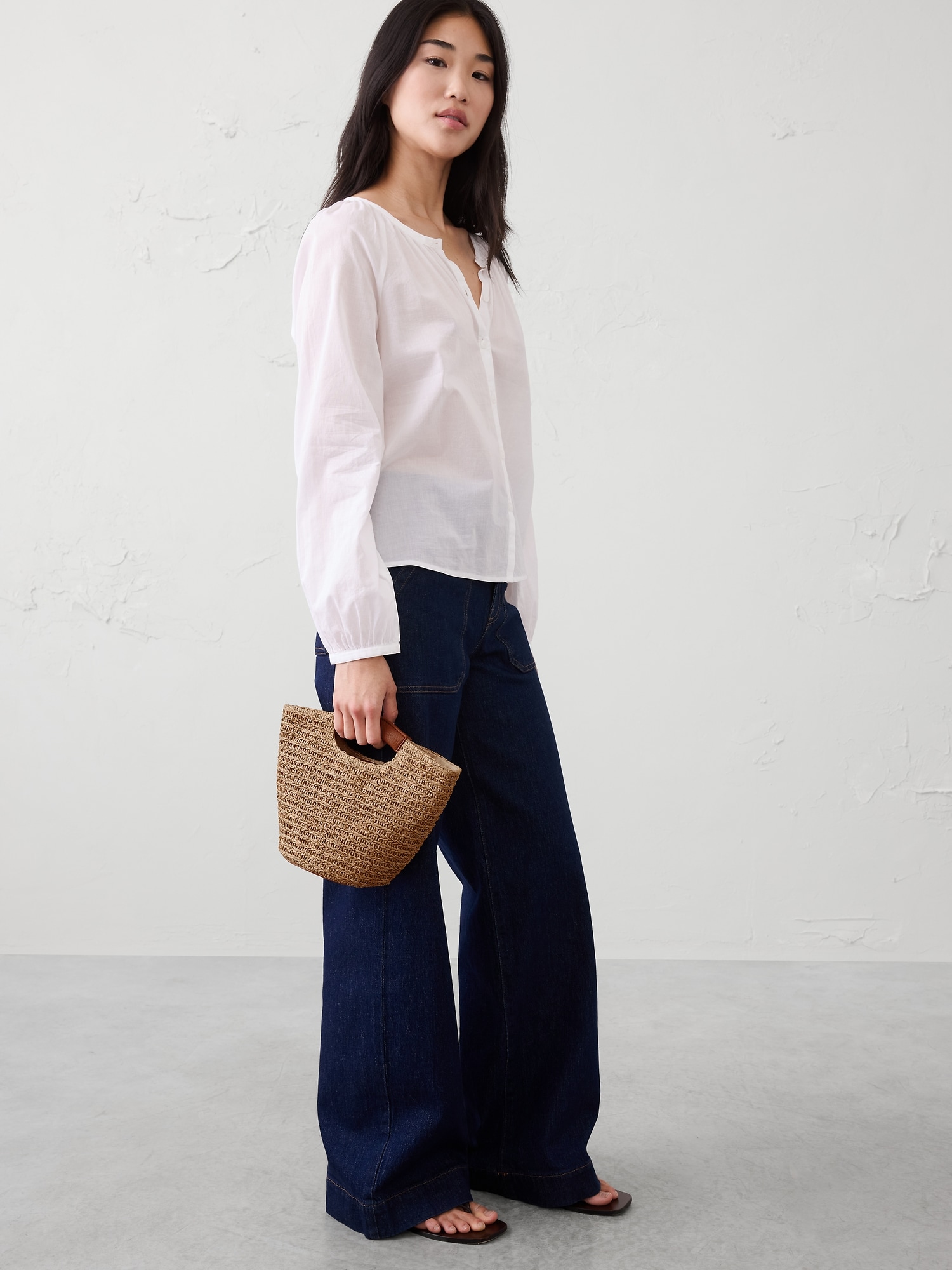 Image number 2 showing, Straw Mini Bucket Crossbody