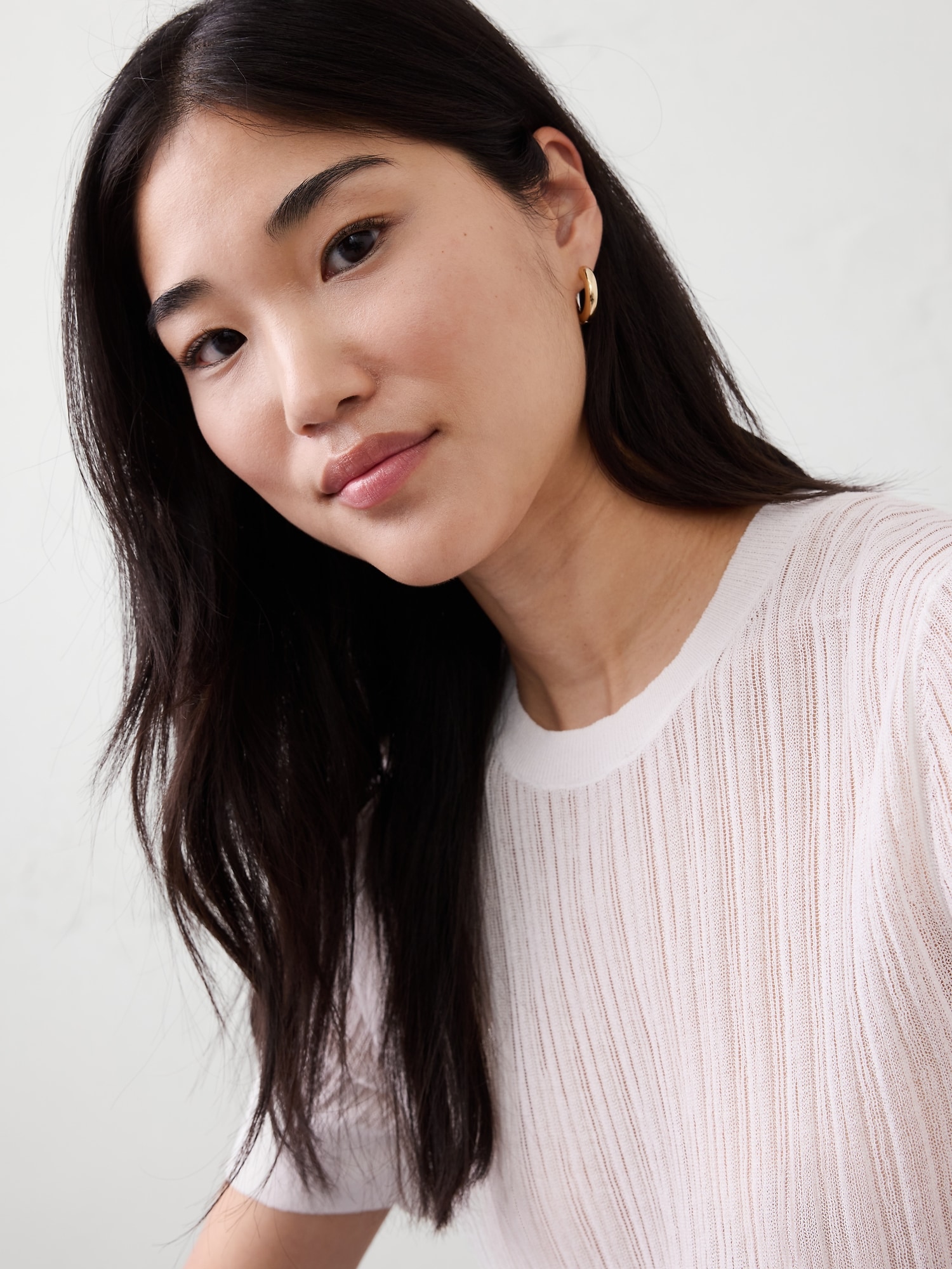 Image number 2 showing, Two Tone Huggie Earrings