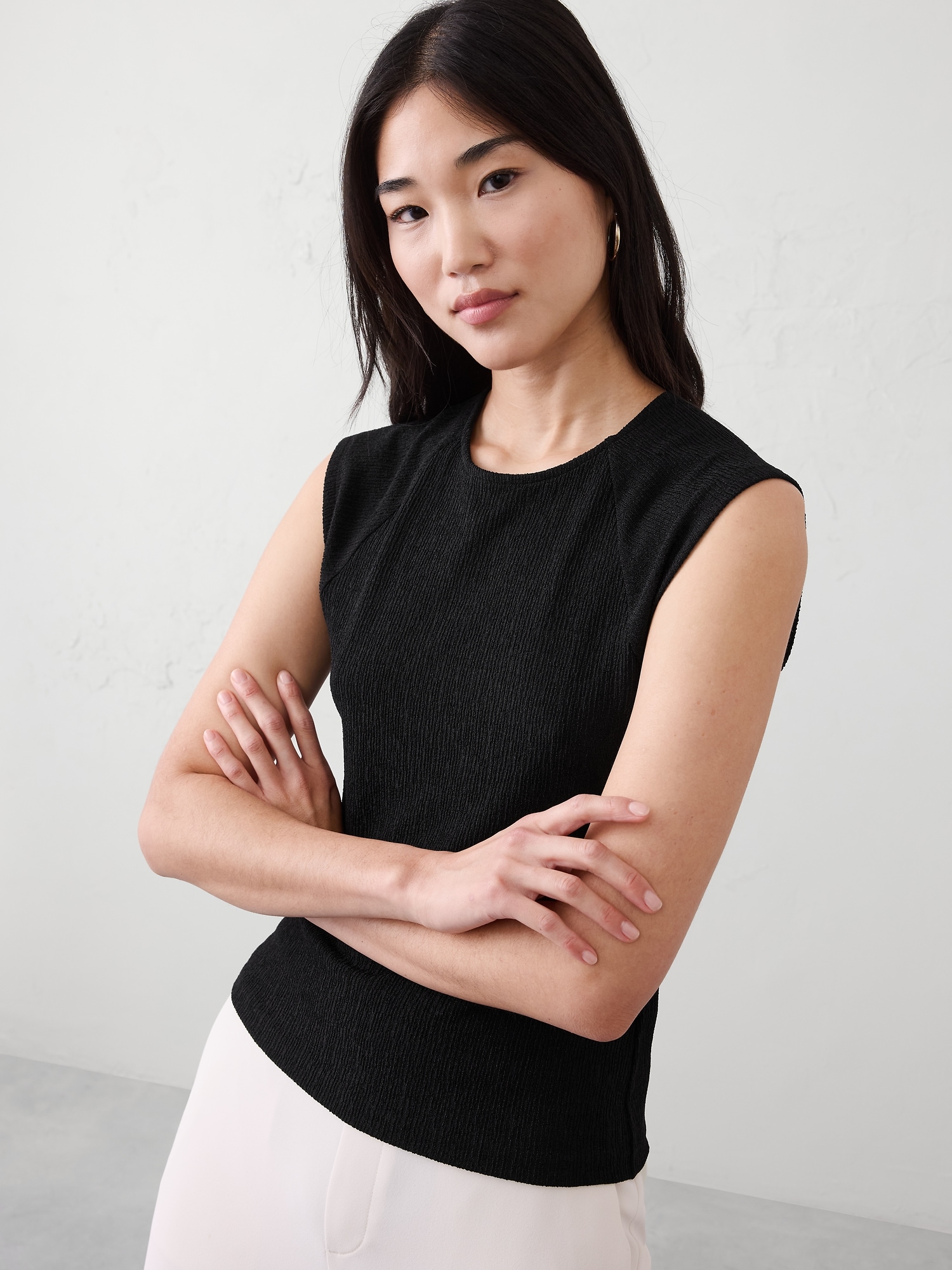 Jacquard Crinkled Top