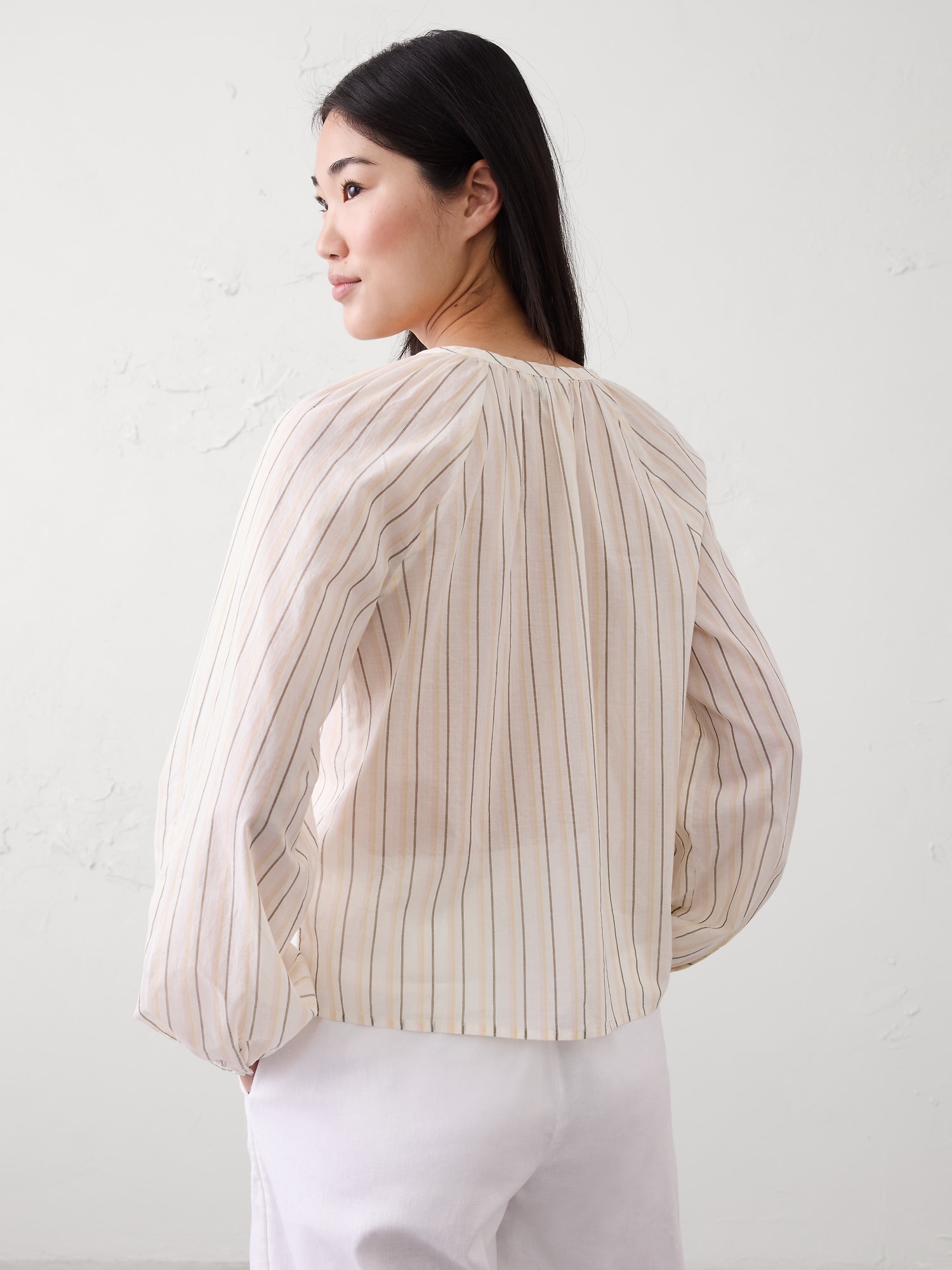 Image number 2 showing, Voile Puff-Sleeve Shirt