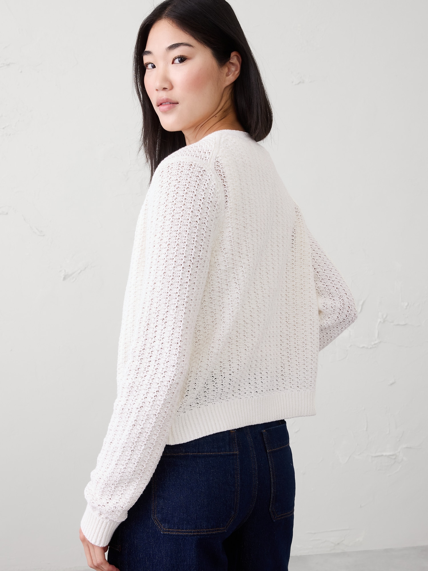 Image number 2 showing, Tape Yarn Cardigan Sweater