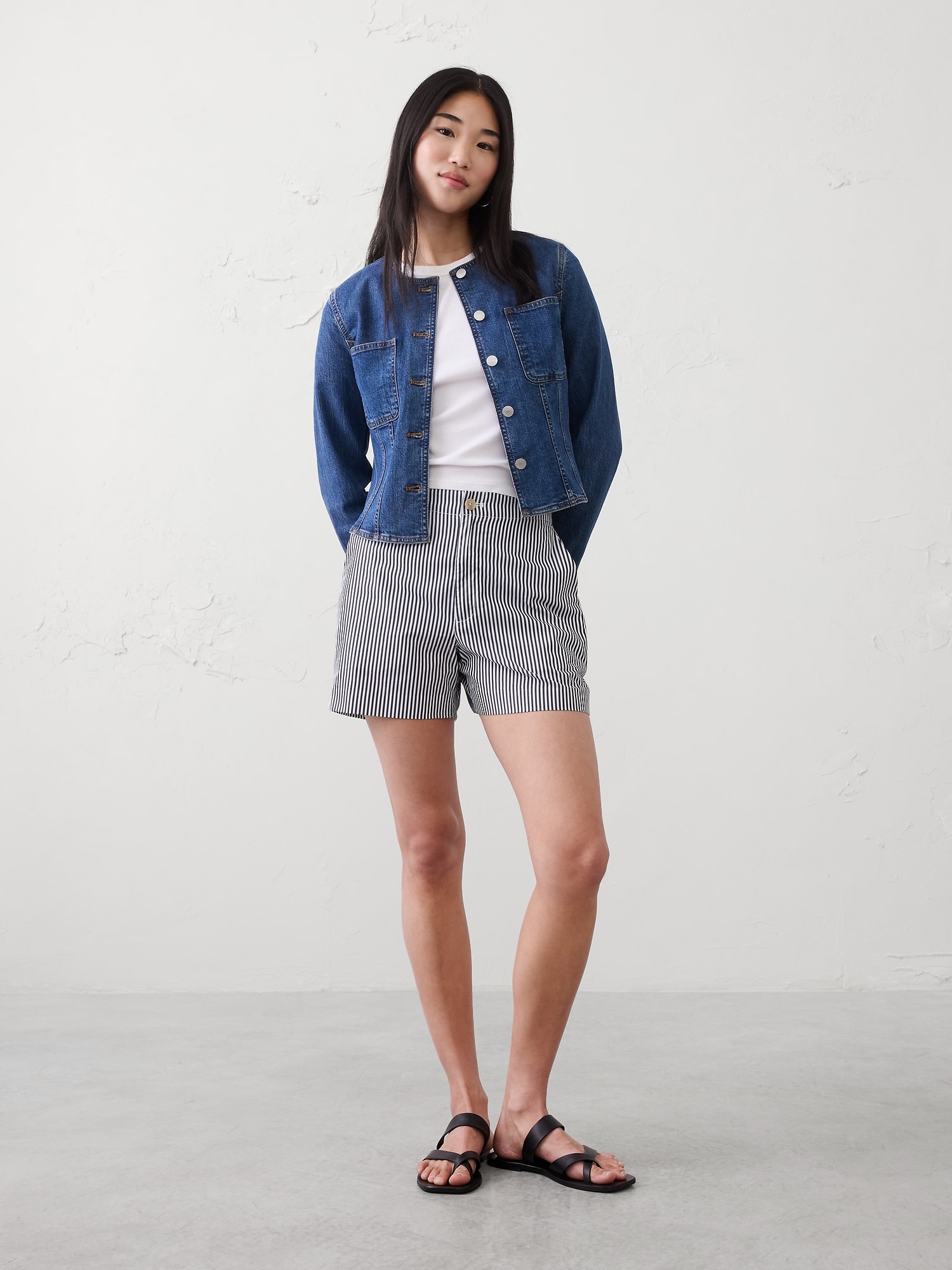 High-Rise Poplin Short