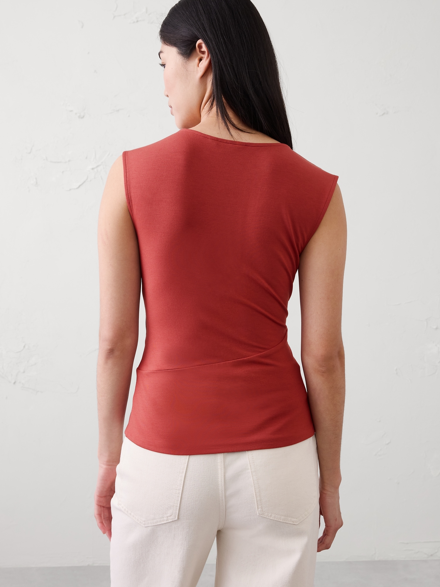 Image number 2 showing, Jersey Draped Asymmetrical Top