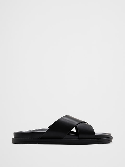 Vegan Leather Crossover Sandals | Banana Republic Factory display picture 2