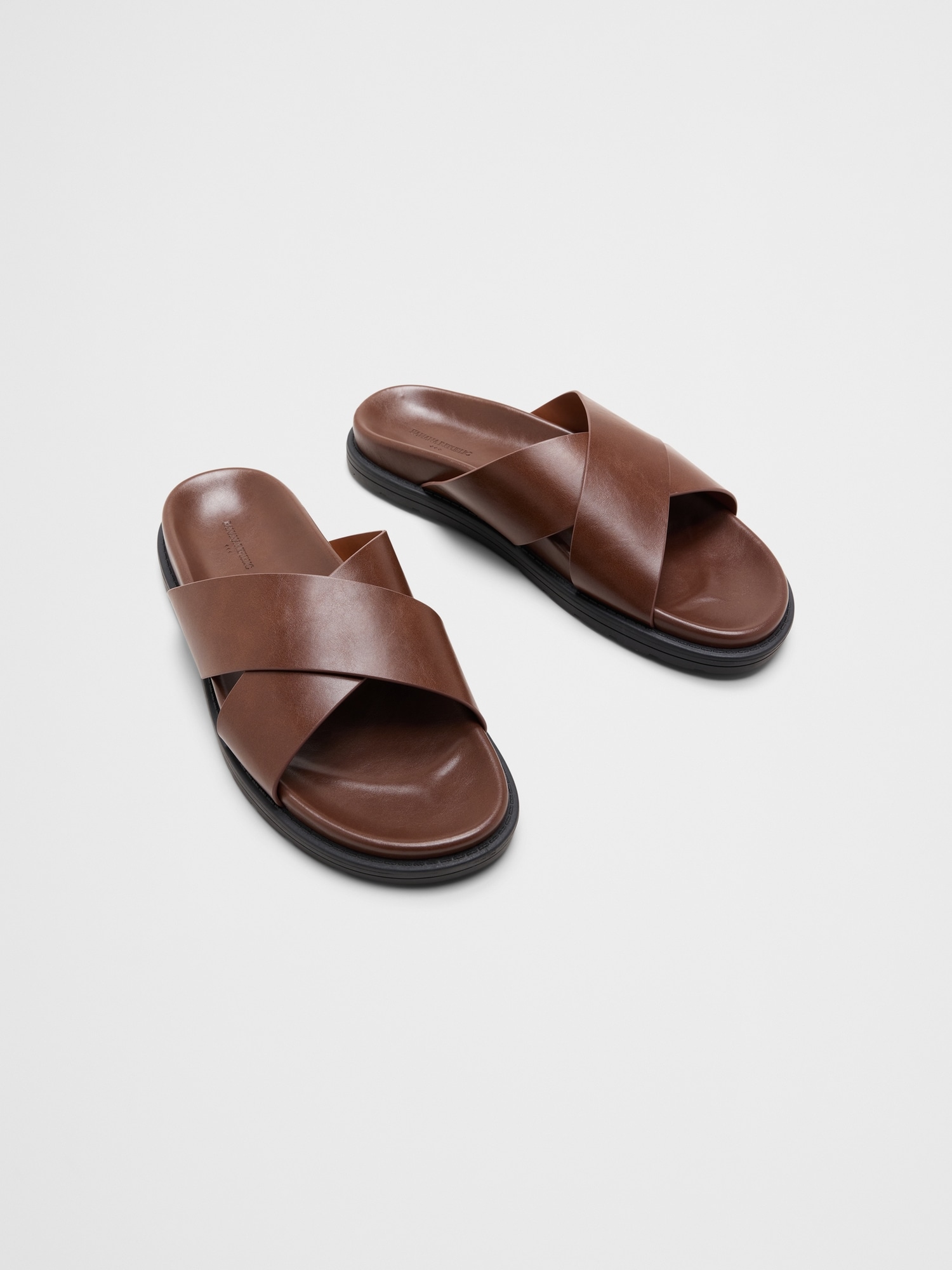 Image number 2 showing, Vegan Leather Crossover Sandals