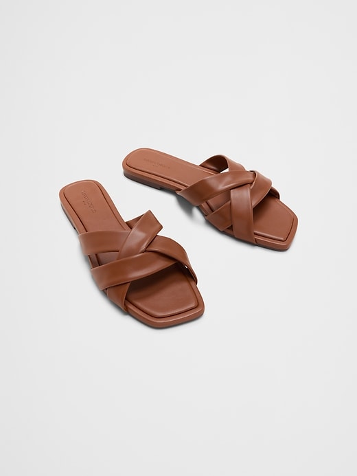 Vegan Leather Crossover Sandal | Banana Republic Factory