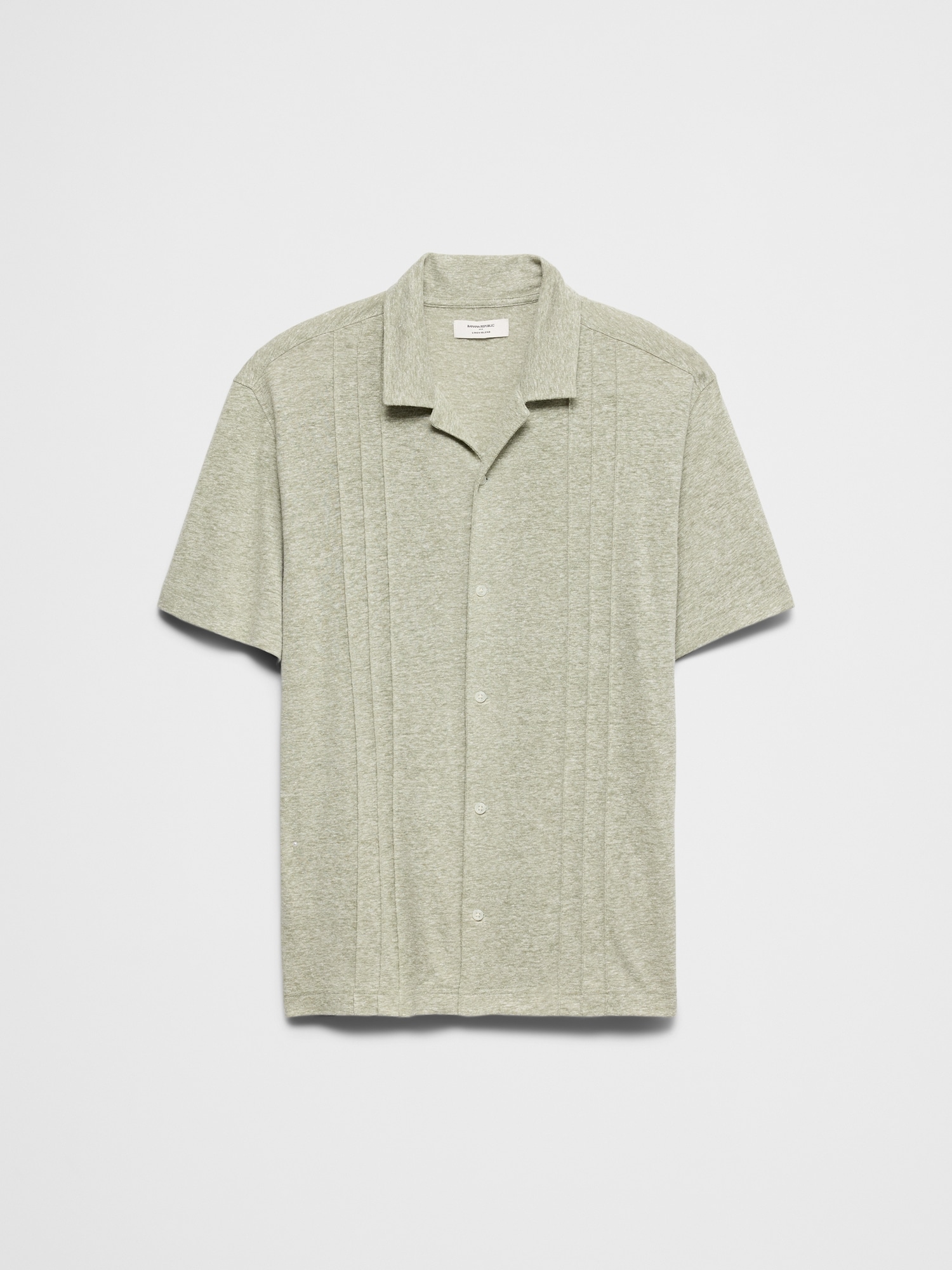 Image number 4 showing, Standard-Fit Linen-Blend Pintuck Polo
