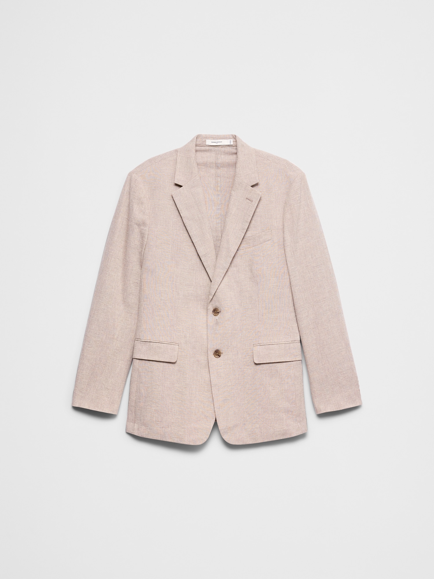 Image number 4 showing, Tailored-Fit Linen-Blend Glen Plaid Suit Jacket