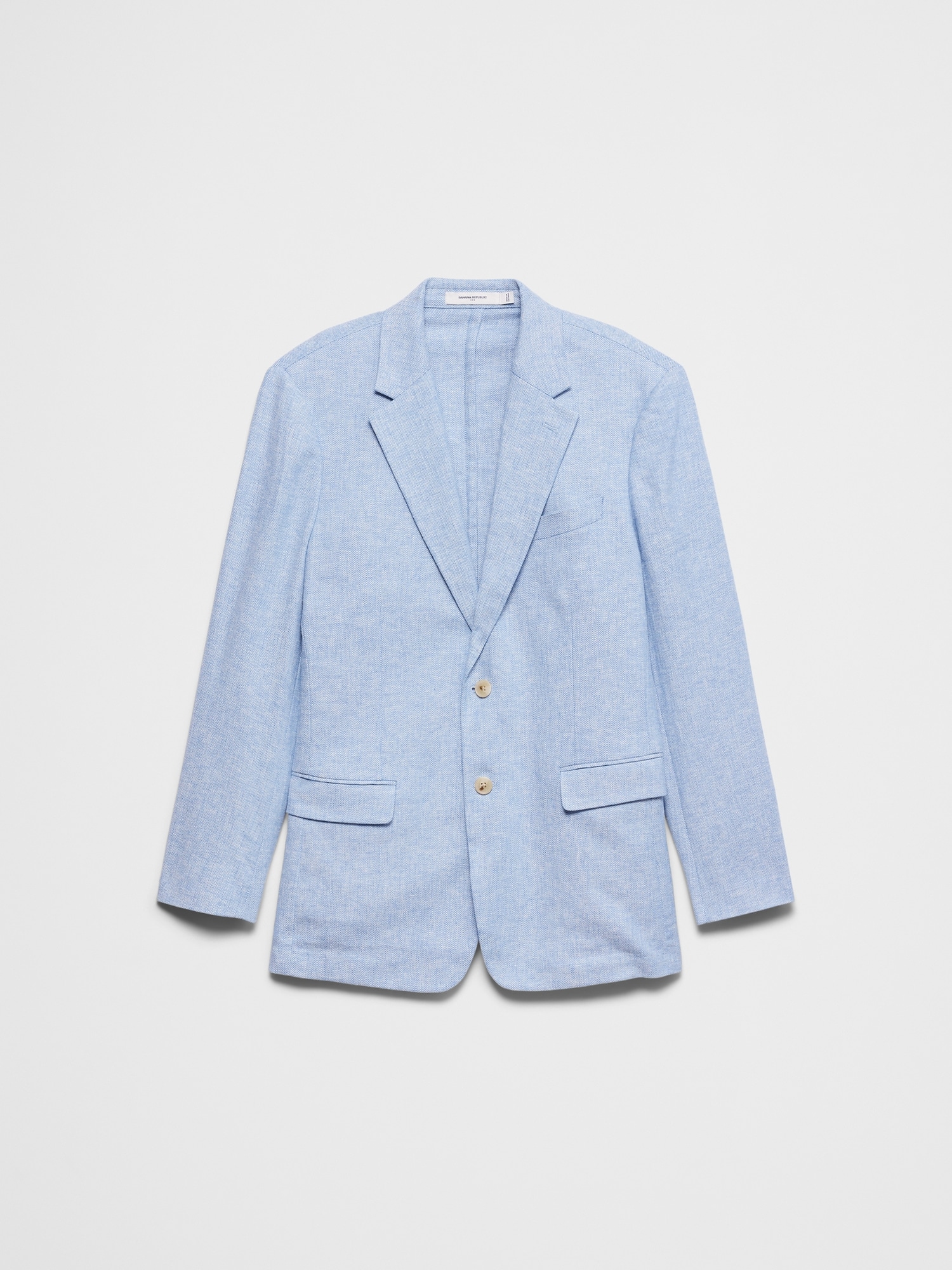 Image number 4 showing, Tailored-Fit Linen-Blend Herringbone Suit Jacket
