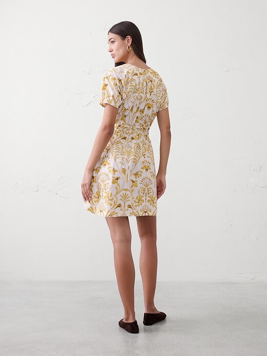 Poplin Pleated Mini Dress | Banana Republic Factory