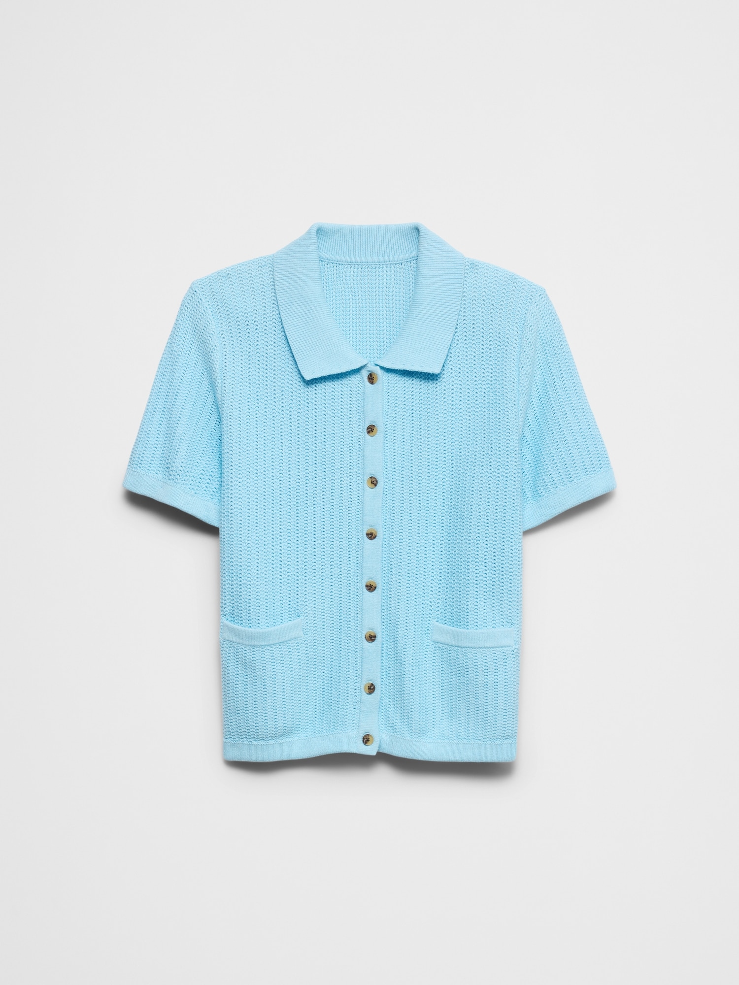 Image number 4 showing, Textured Button-Down Polo Sweater