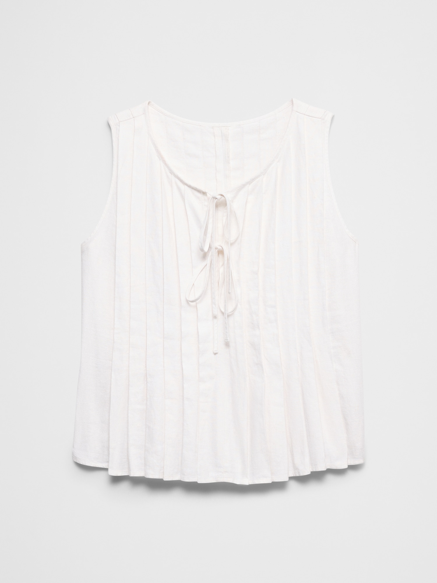 Image number 4 showing, Linen-Blend Two-Tie Swing Top