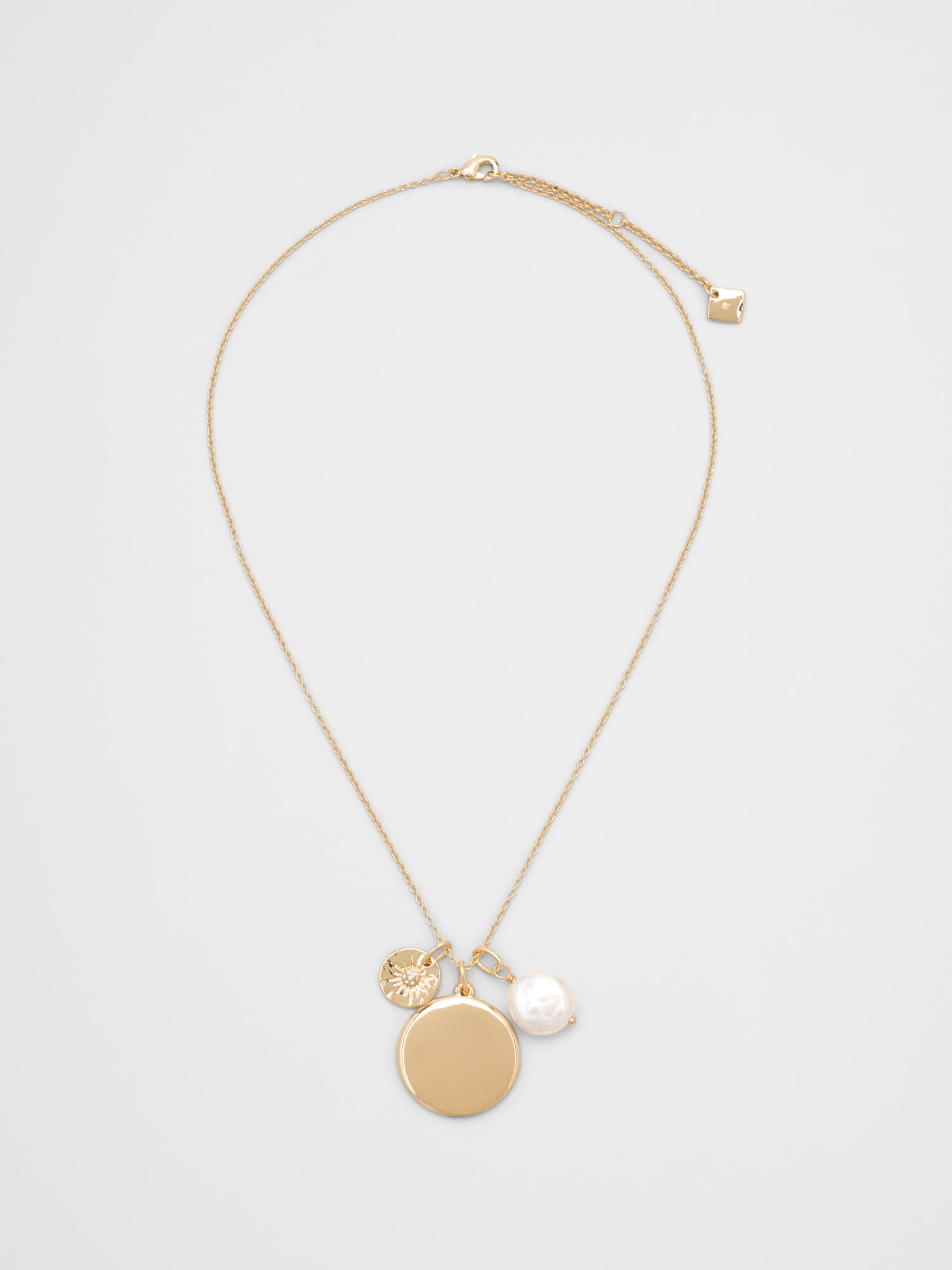 Delicate Pearl Junk Charm Necklace