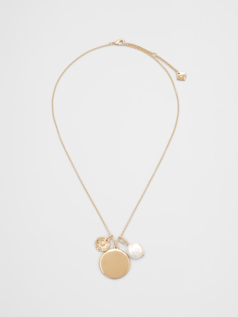 Delicate Pearl Junk Charm Necklace