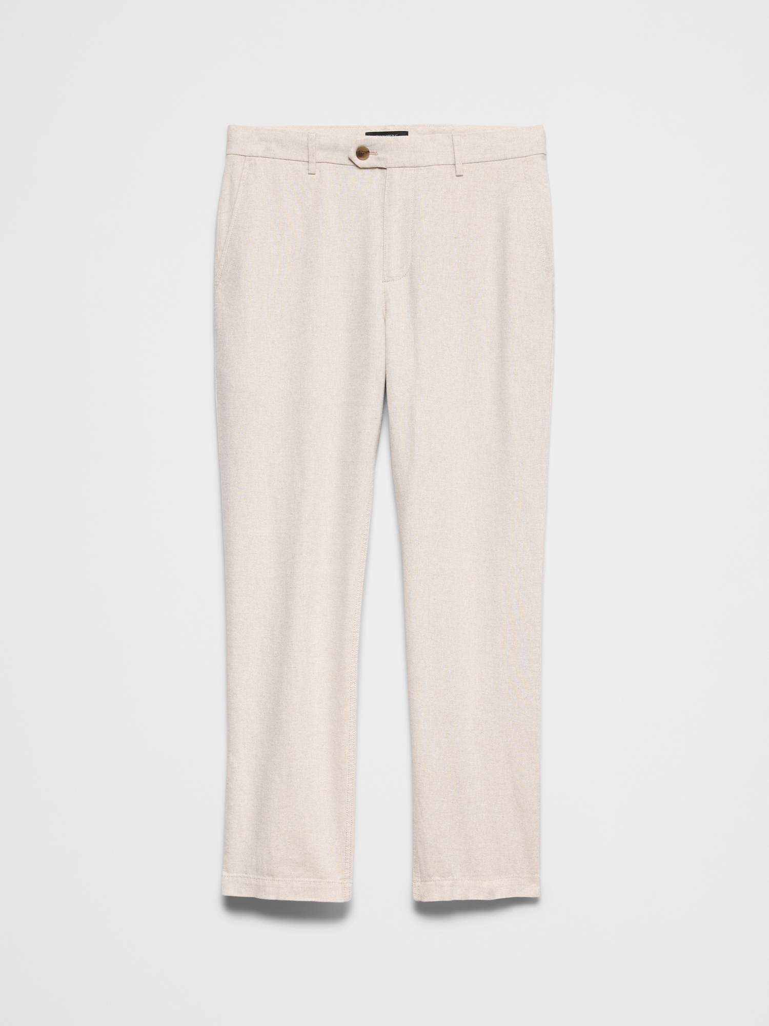 Image number 7 showing, Slim-Fit Straight Linen-Blend Trouser
