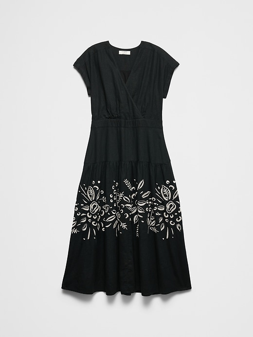 Embroidered Tiered Midi Dress | Banana Republic Factory