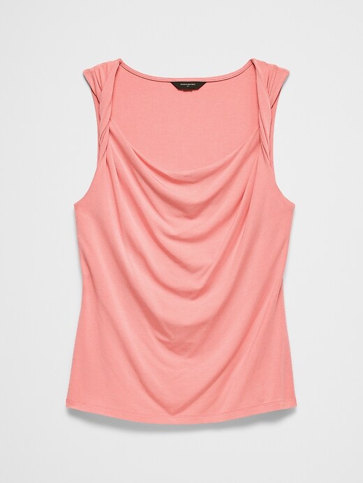 Jersey Twist-Shoulder Top | Banana Republic Factory