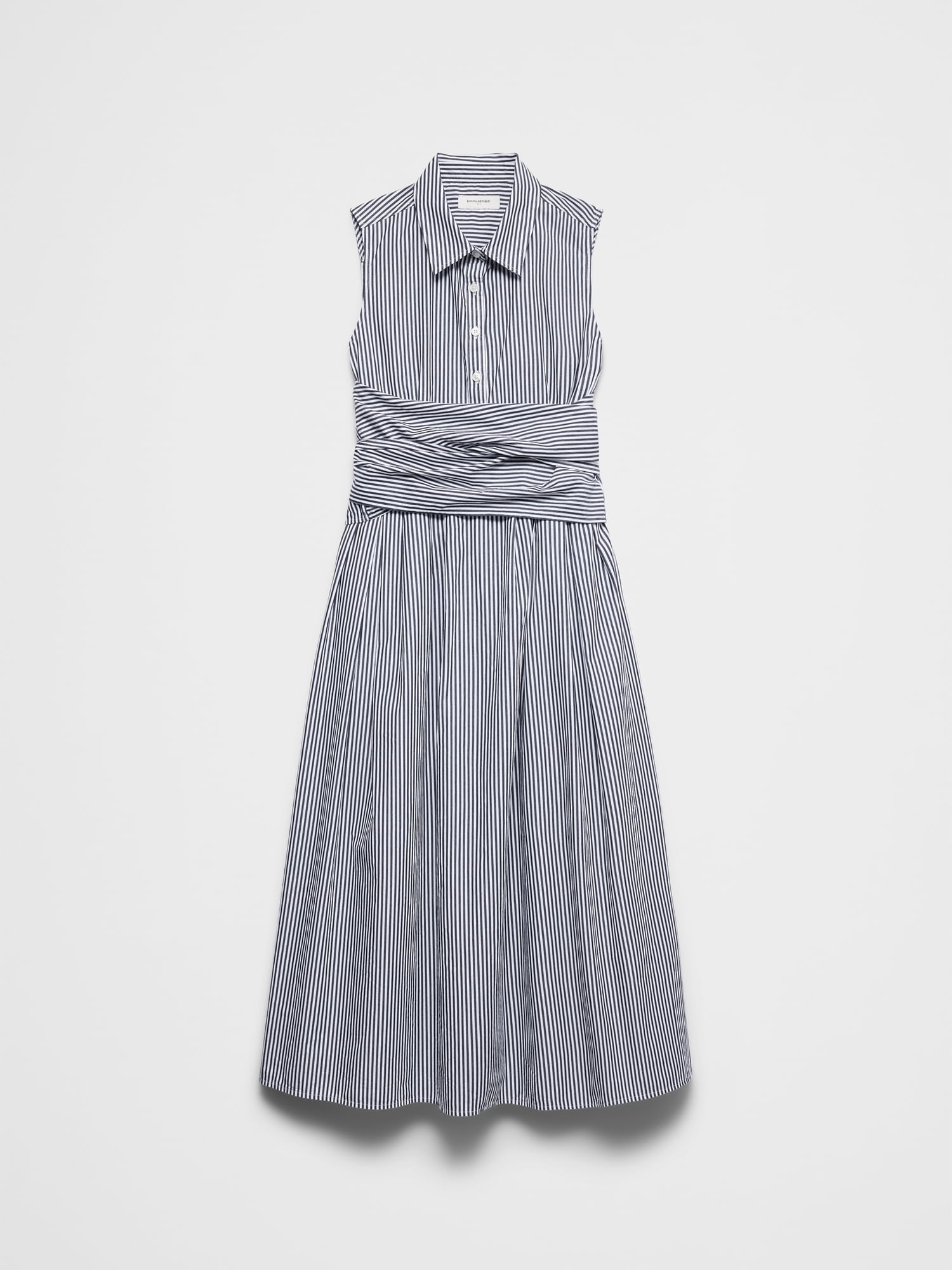 Image number 4 showing, Poplin Wrapped Midi Shirtdress