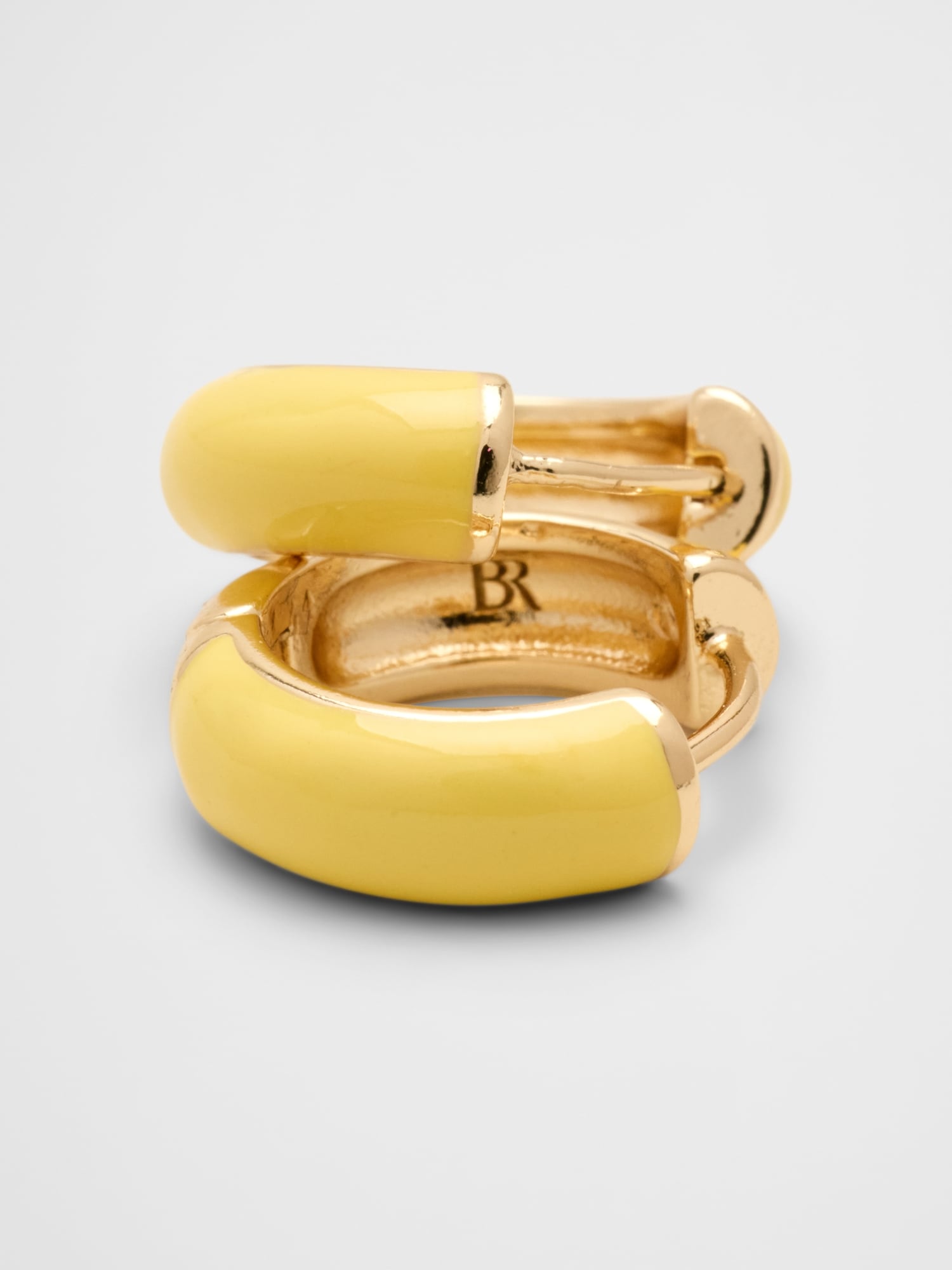 Image number 2 showing, Enamel Huggie Earrings