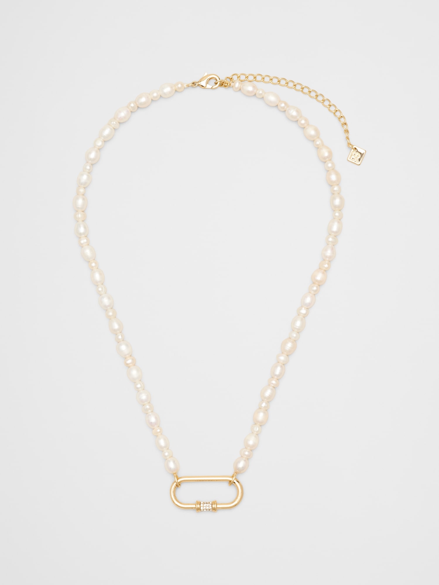 Carabiner Pearl Necklace