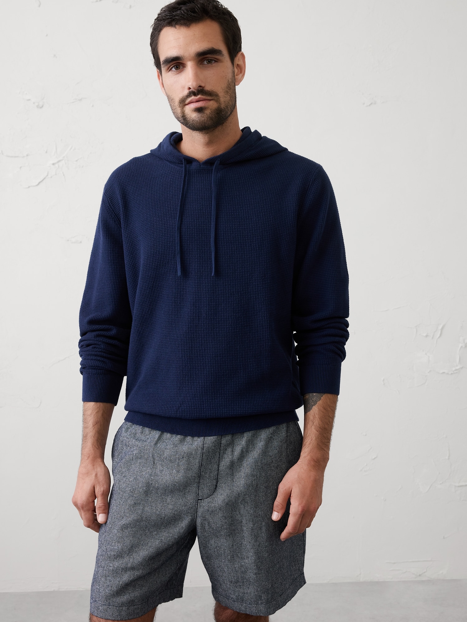 Image number 1 showing, Textured Sweater Hoodie