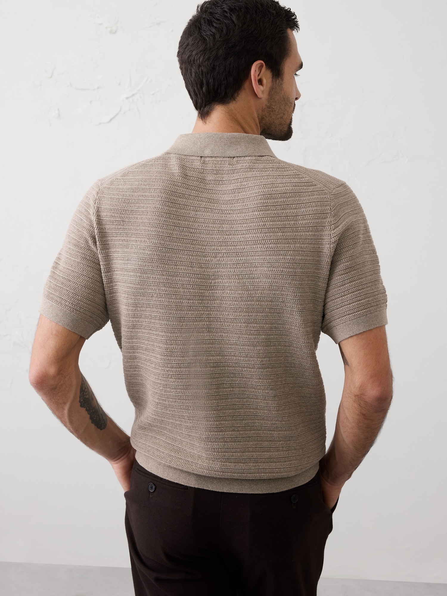Image number 2 showing, Textured Striped Sweater Polo
