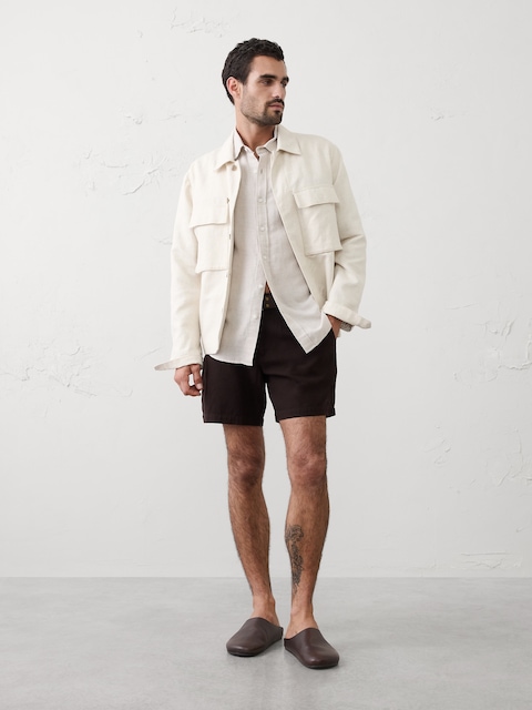 Standard-Fit 7" Linen-Blend Short