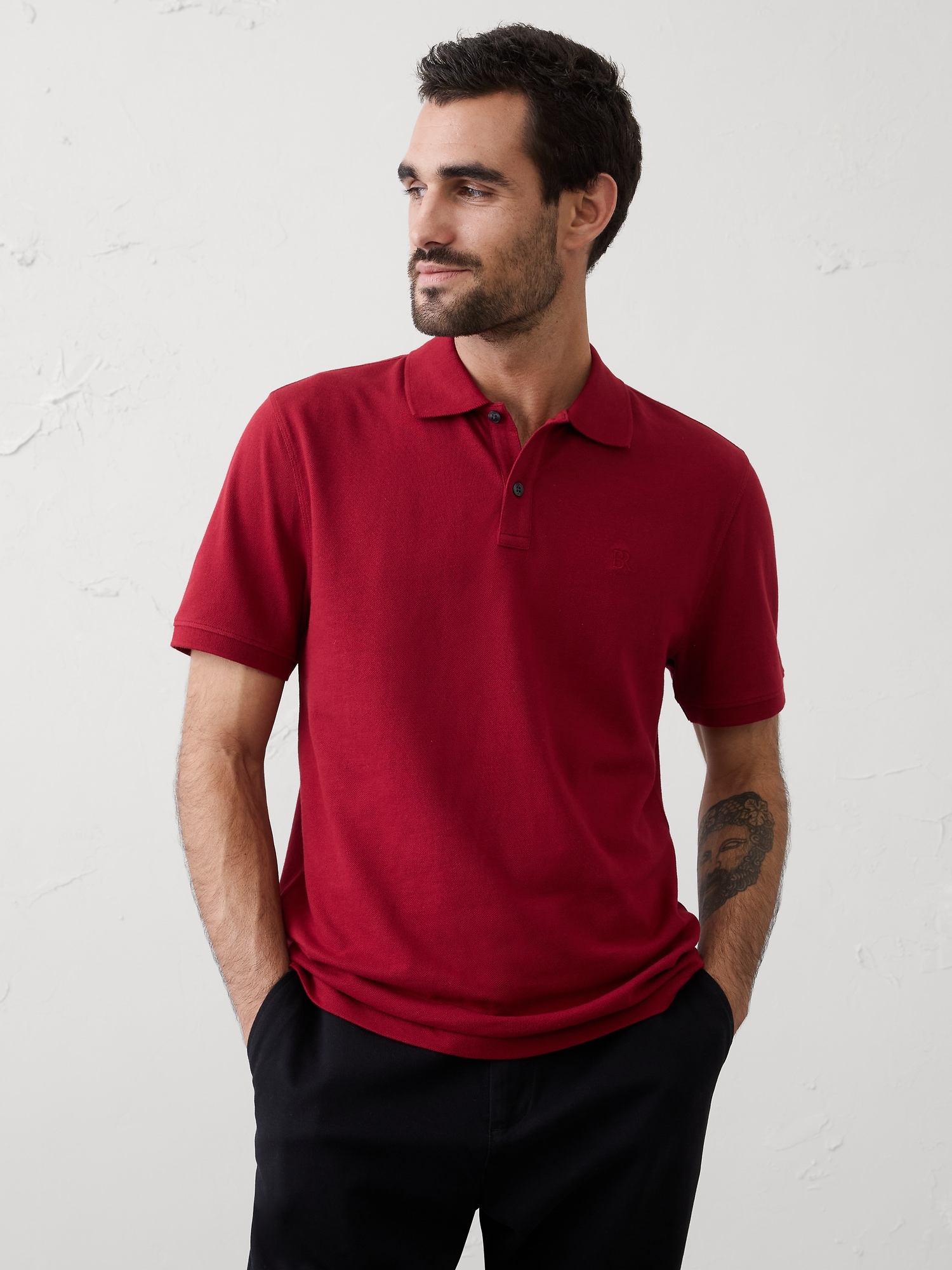 Standard-Fit Pique Polo