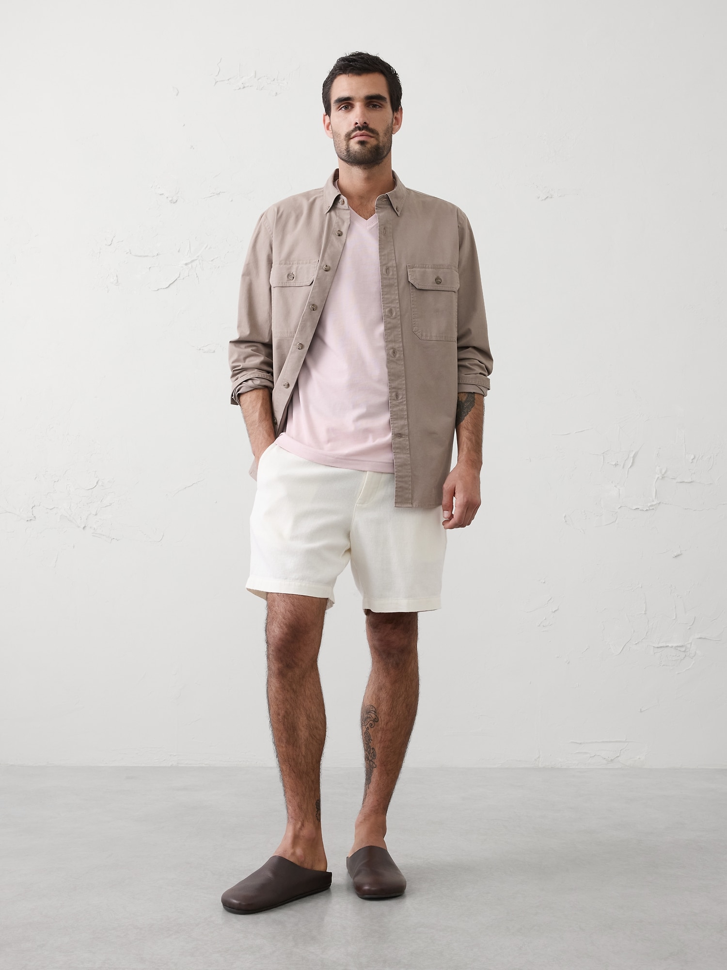 Image number 3 showing, Standard-Fit Premium Wash V-Neck Shirt