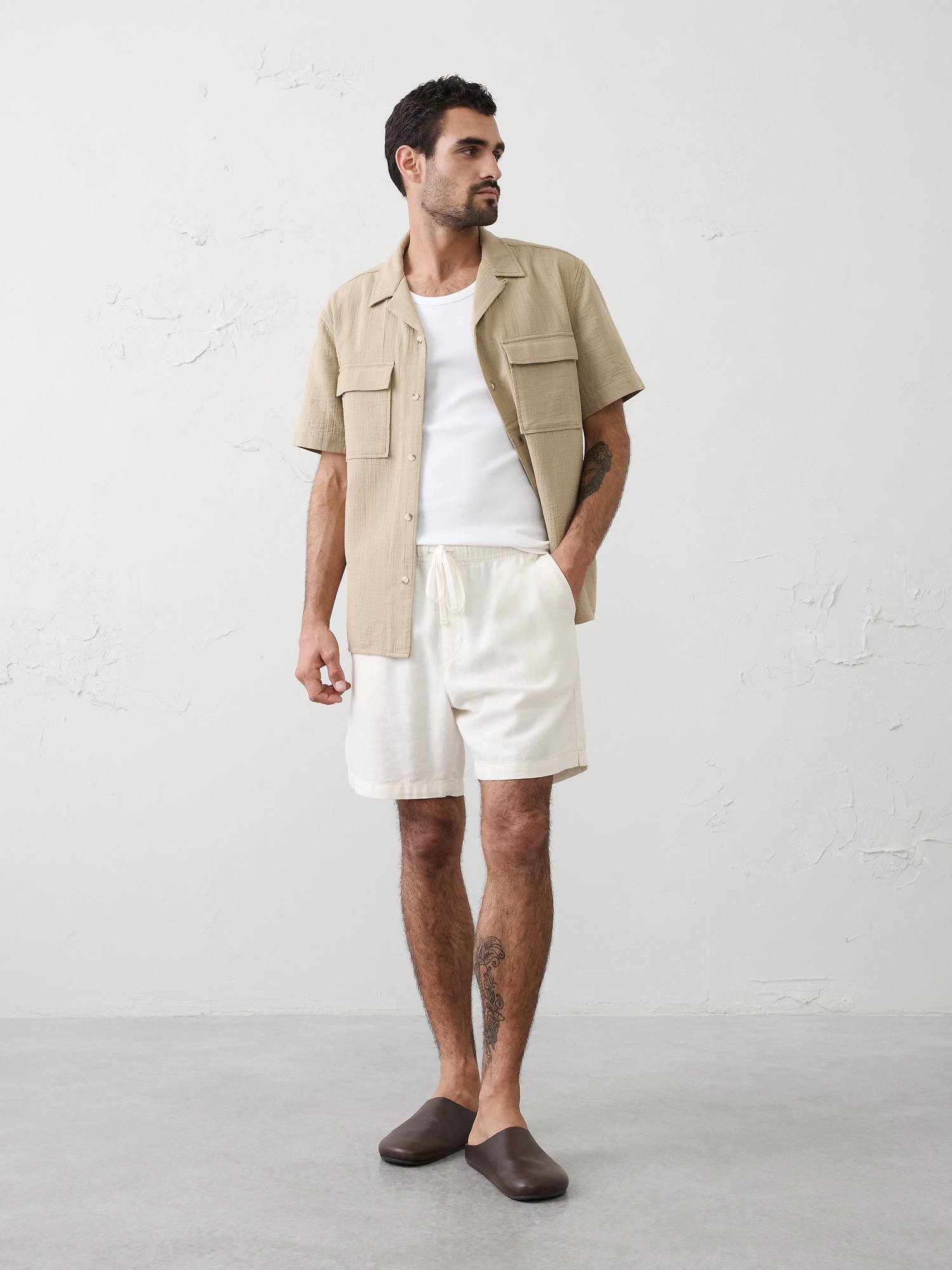 Standard-Fit Double Weave Resort Shirt