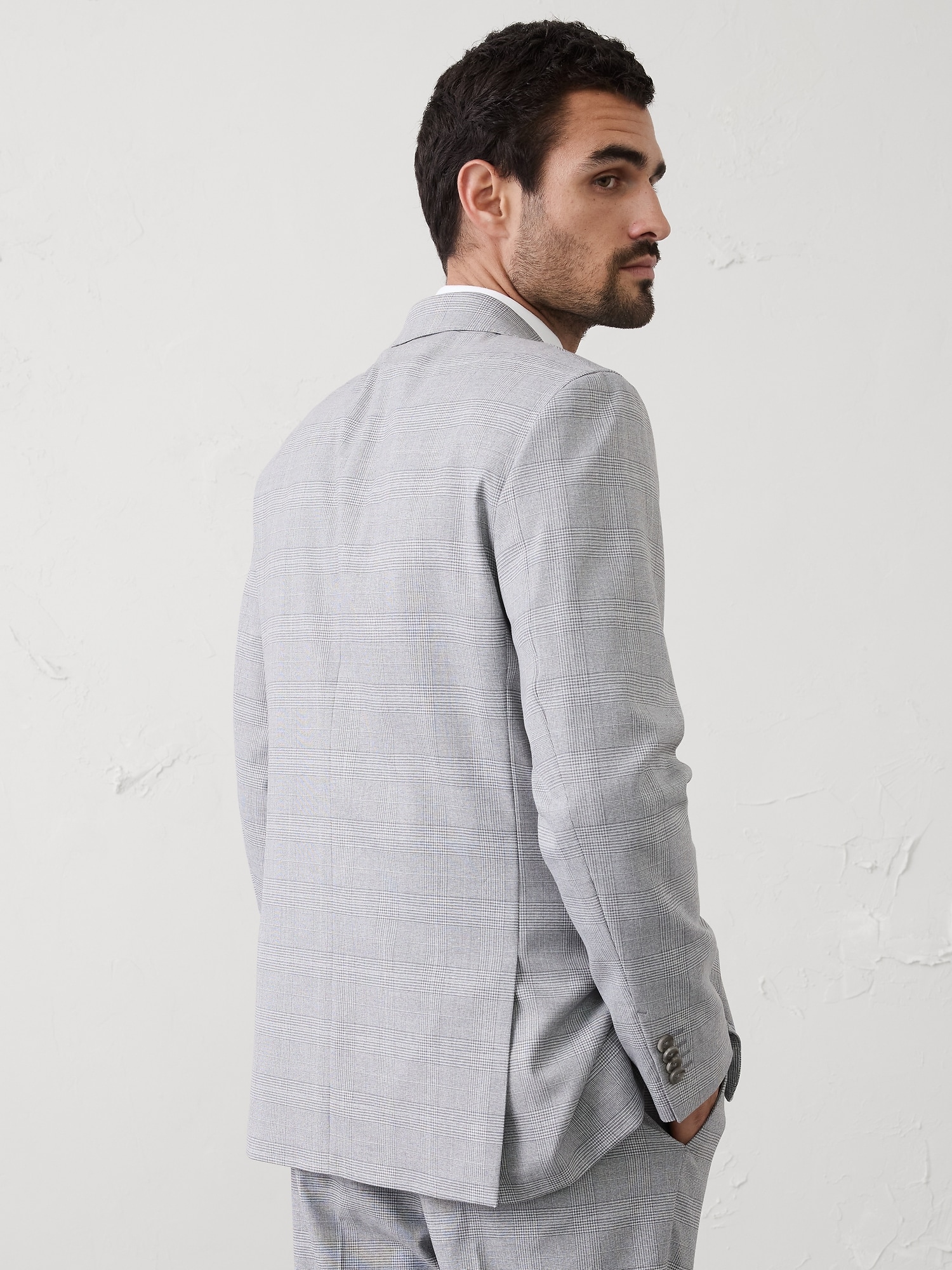 Image number 2 showing, Tailored-Fit Glen Plaid Suit Jacket