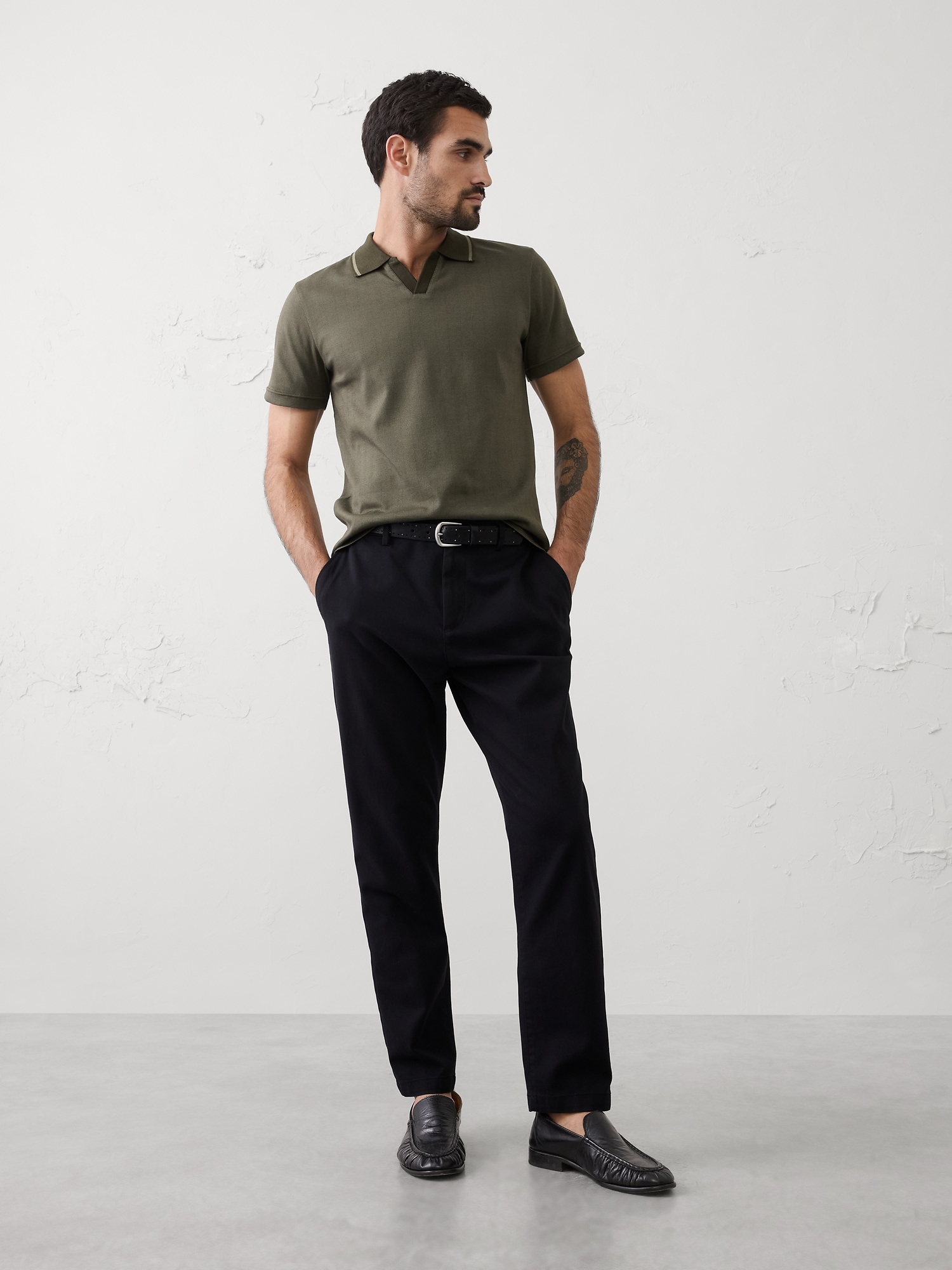 Image number 1 showing, Slim-Fit Luxe Touch Johnny-Collar Polo