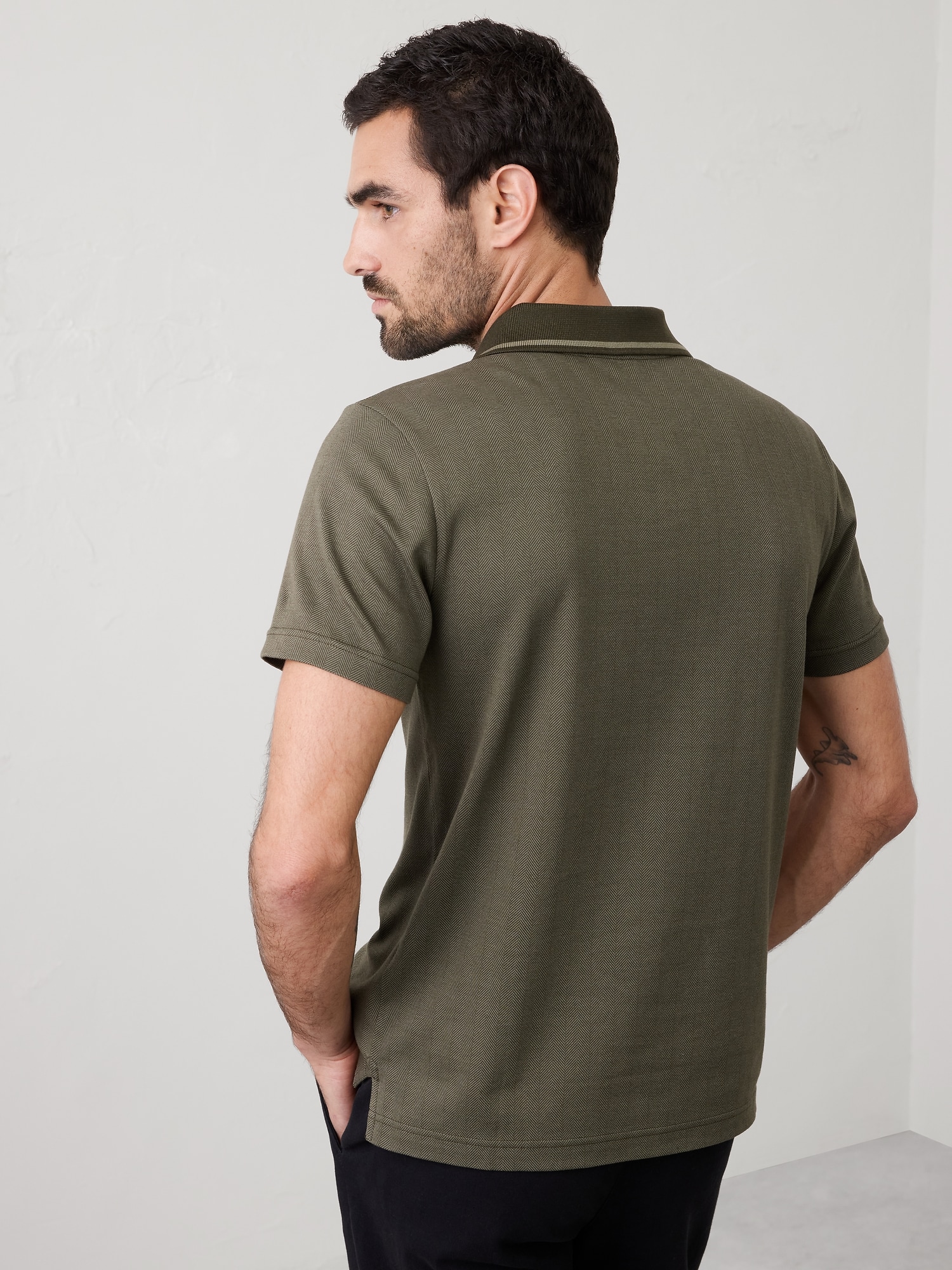 Image number 2 showing, Slim-Fit Luxe Touch Johnny-Collar Polo