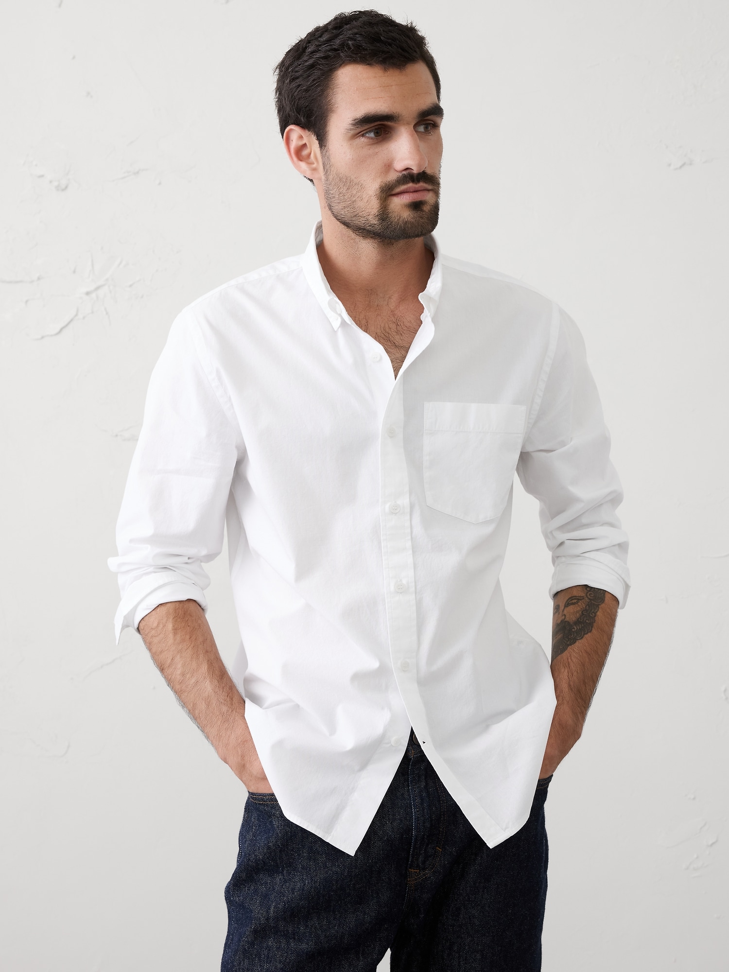 Standard-Fit Softwash Chambray Shirt