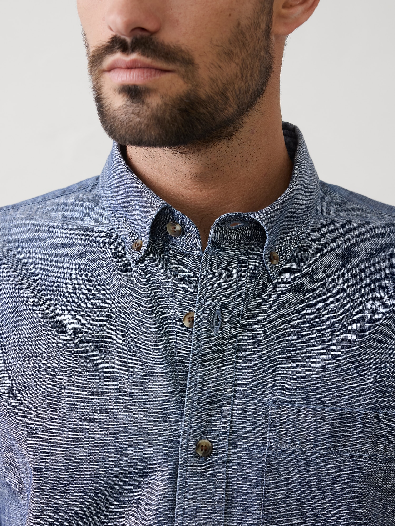 Image number 3 showing, Standard-Fit Softwash Chambray Shirt