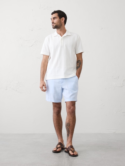Standard-Fit 7" Linen-Blend Short