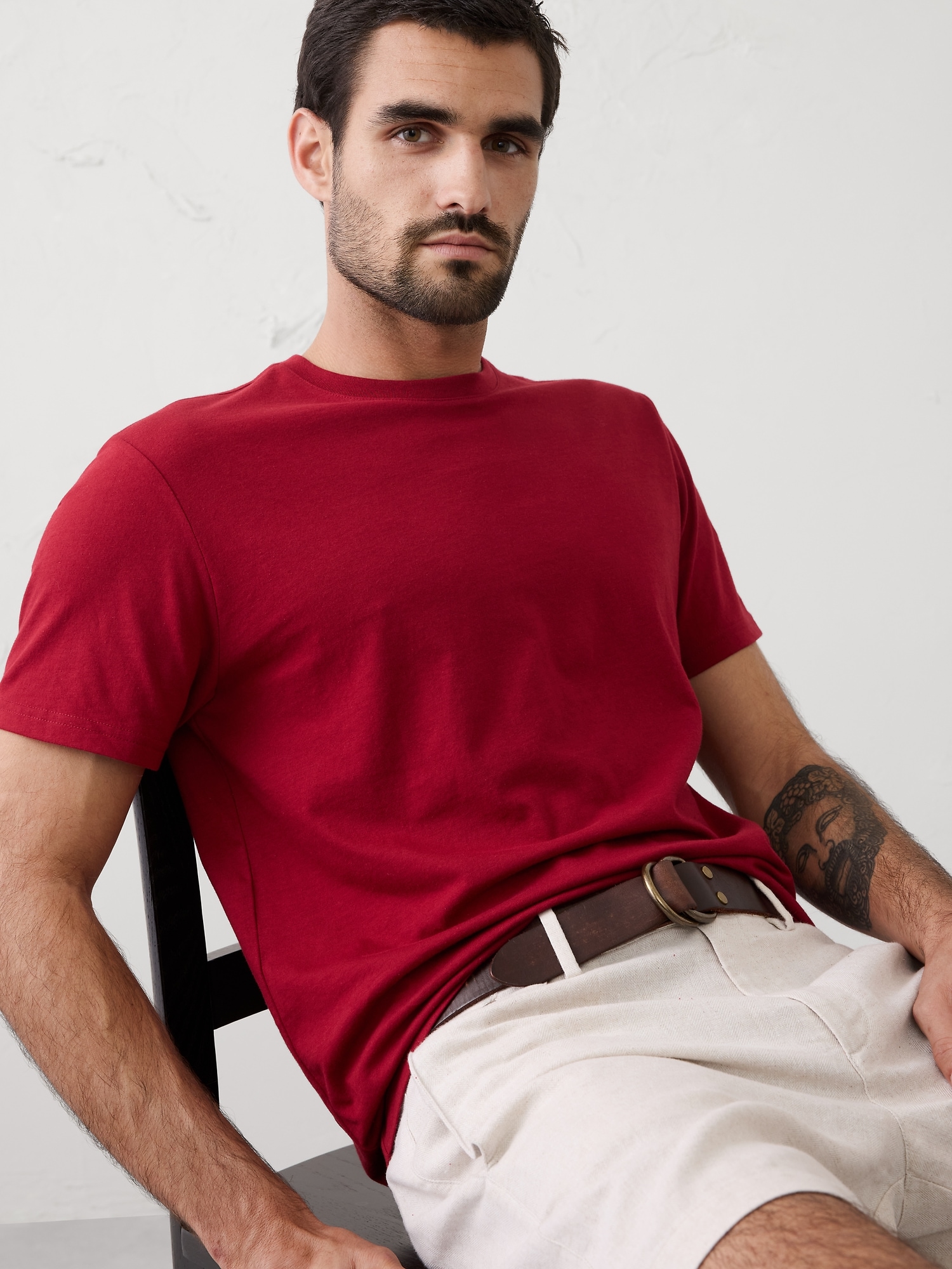 Image number 3 showing, Standard-Fit Premium Wash Crew-Neck T-Shirt