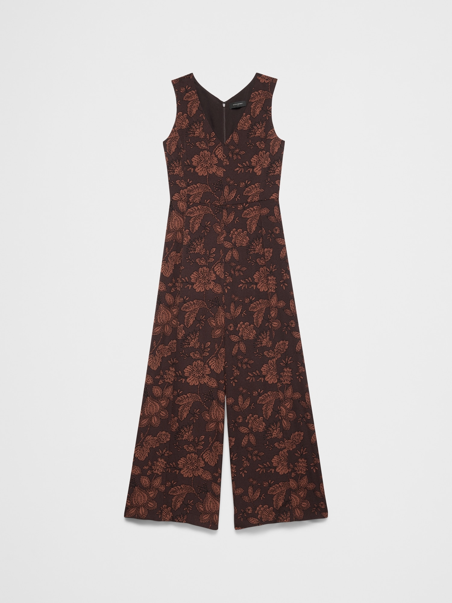Image number 4 showing, Crepe V-Neck Jumpsuit