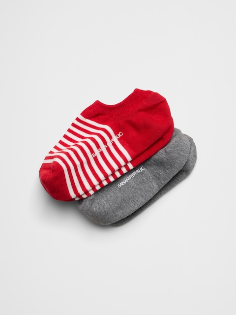 Women's Striped No-Show Socks (2 Pack)