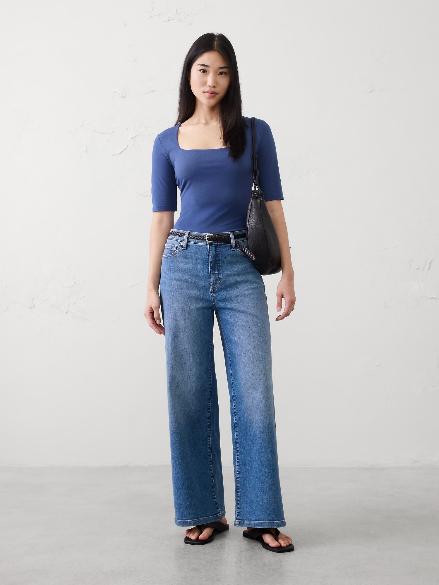 Image number 1 showing, Soft Stretch Square-Neck Top