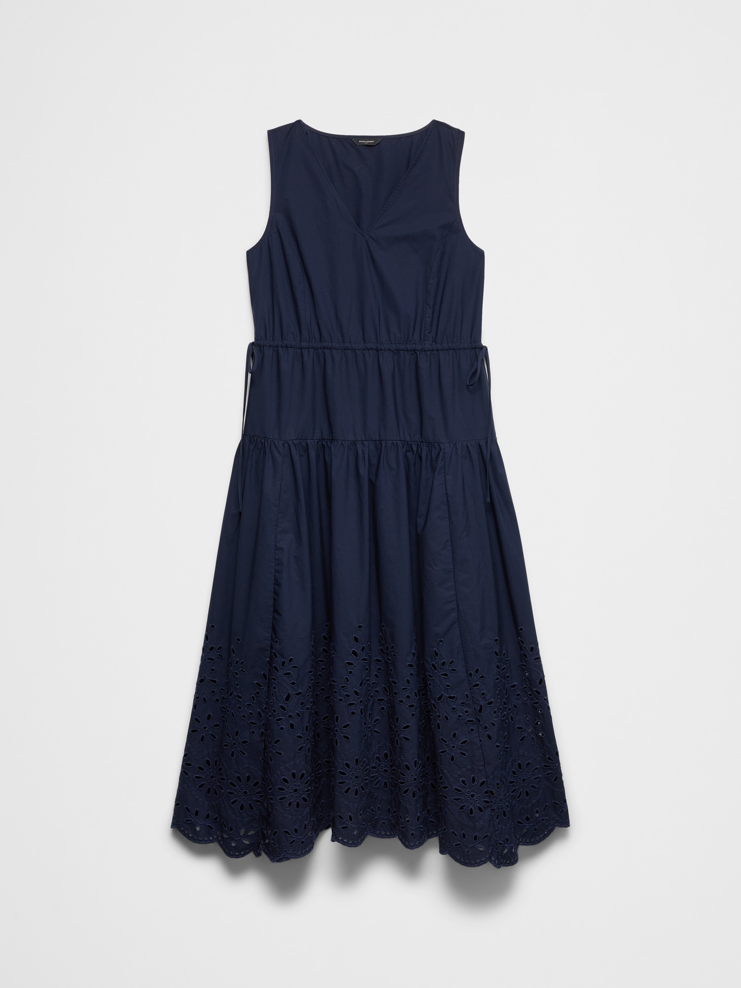 Image number 7 showing, Poplin Eyelet-Hem Midi Dress