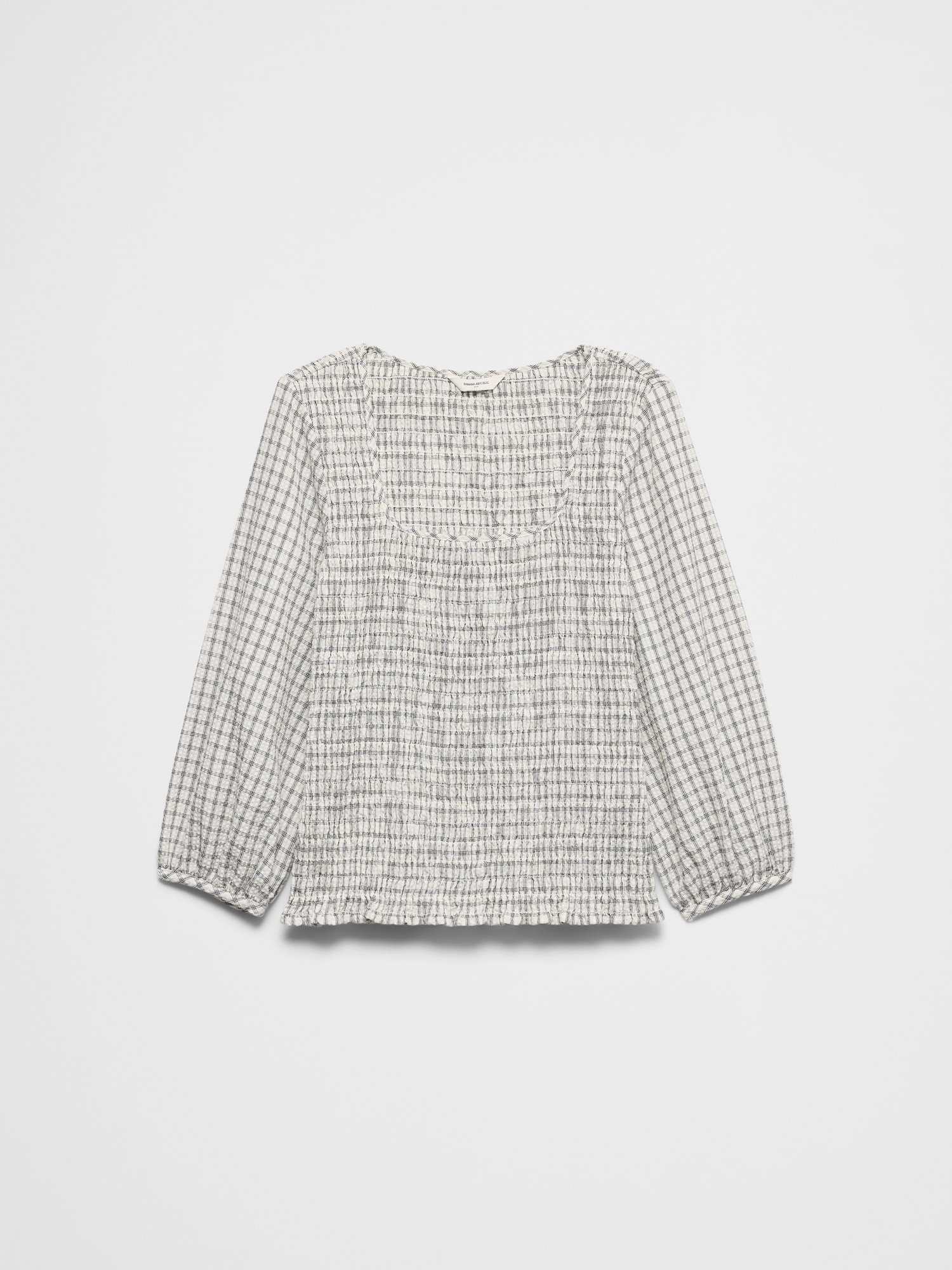 Image number 4 showing, Seersucker Smocked-Bodice Top