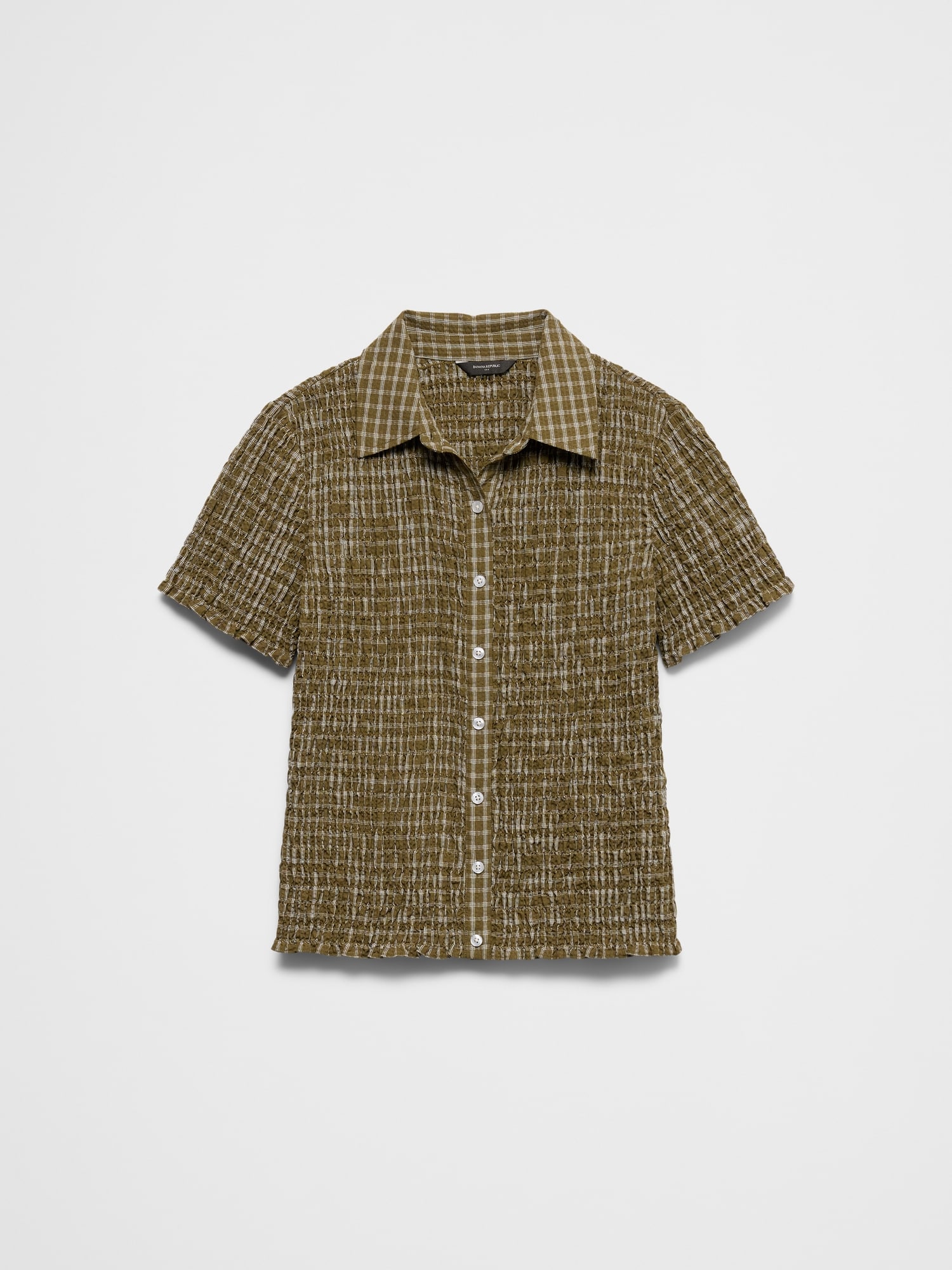 Image number 4 showing, Seersucker Smocked Shirt