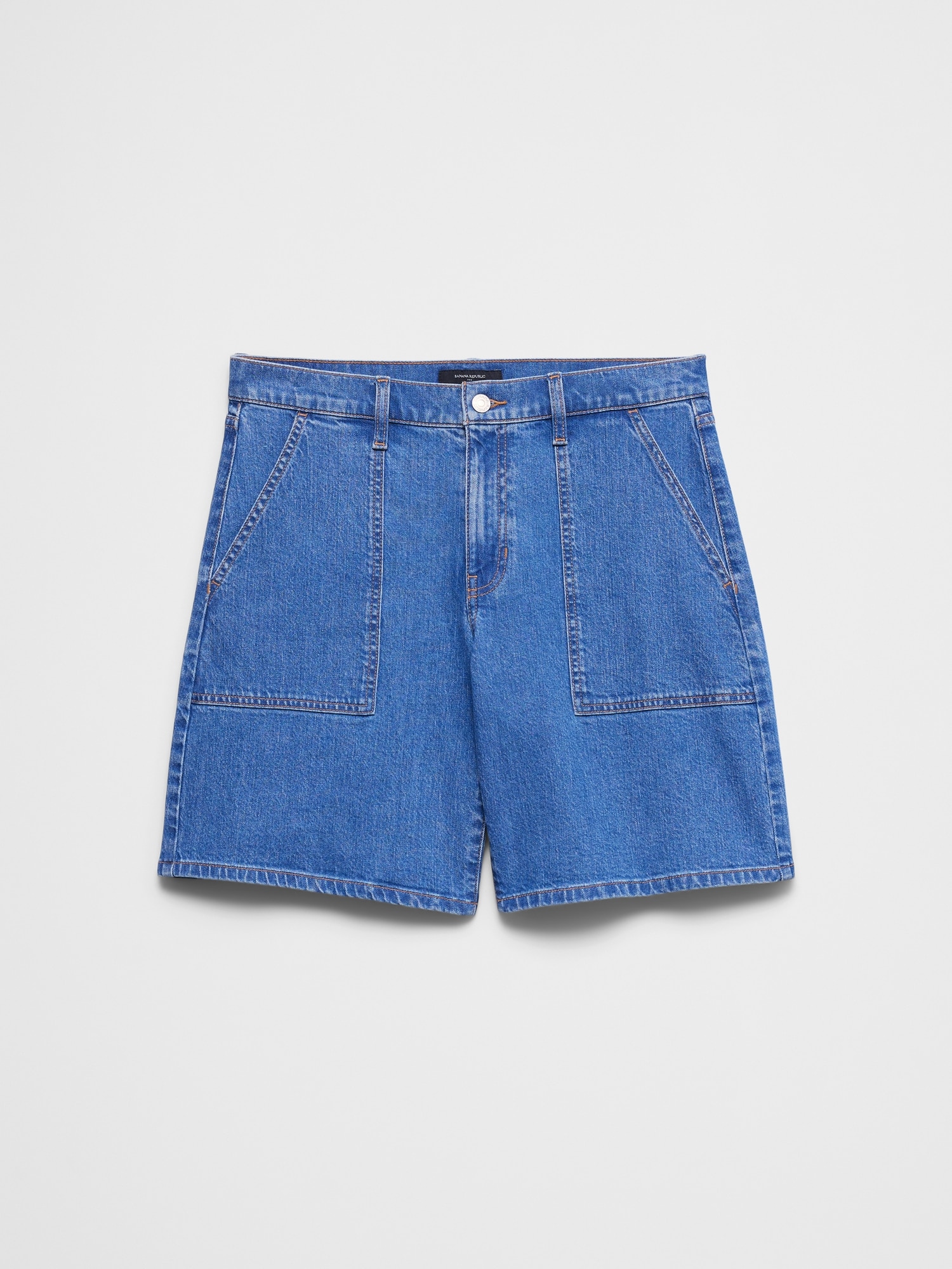 Image number 4 showing, Mid-Rise Denim Bermuda Short