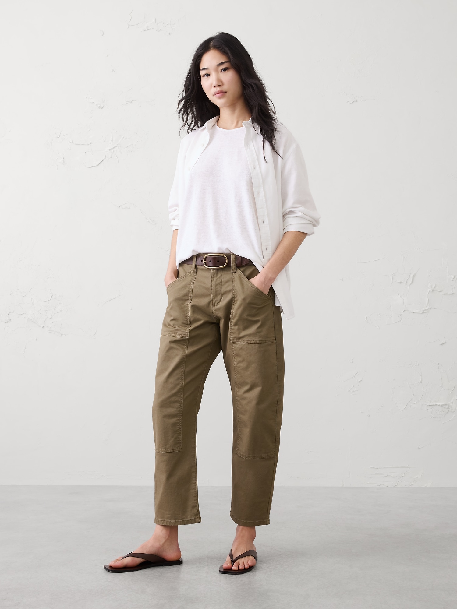 Image number 3 showing, Linen-Blend Racer Back Tank