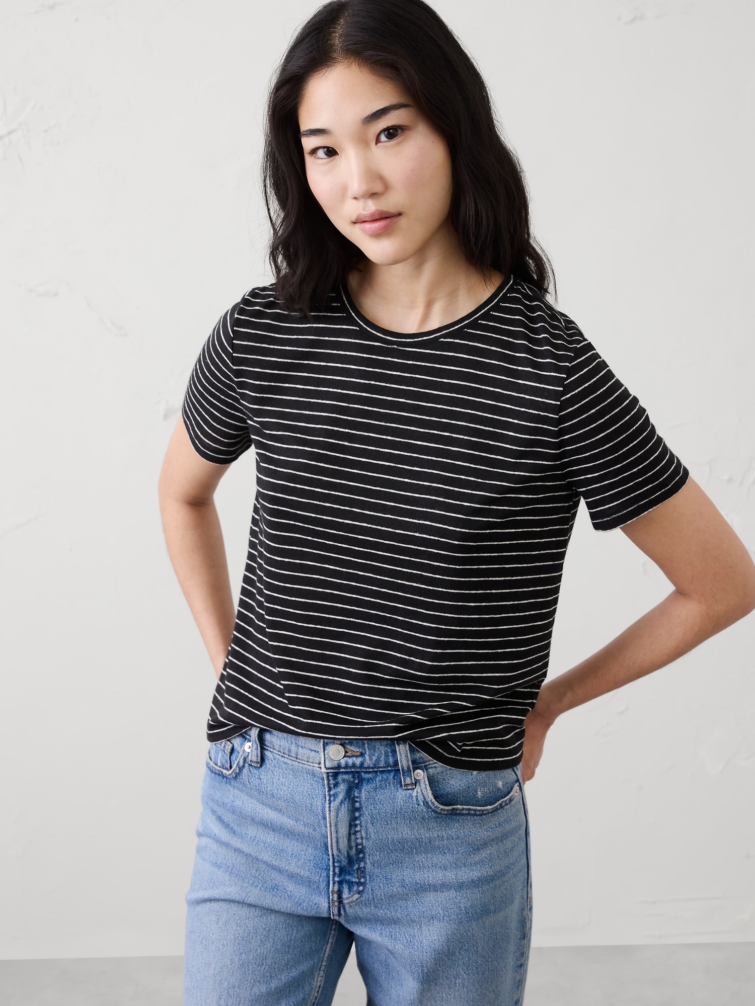 Image number 1 showing, Linen-Blend T-Shirt