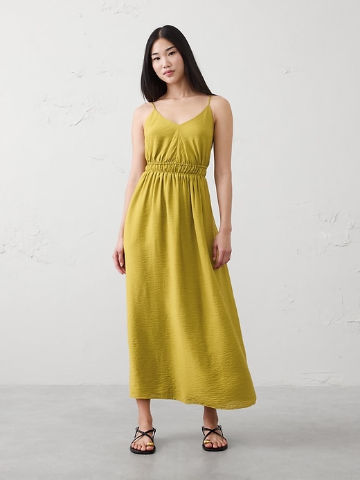 Open-Back Tie Maxi Dress | Banana Republic Factory